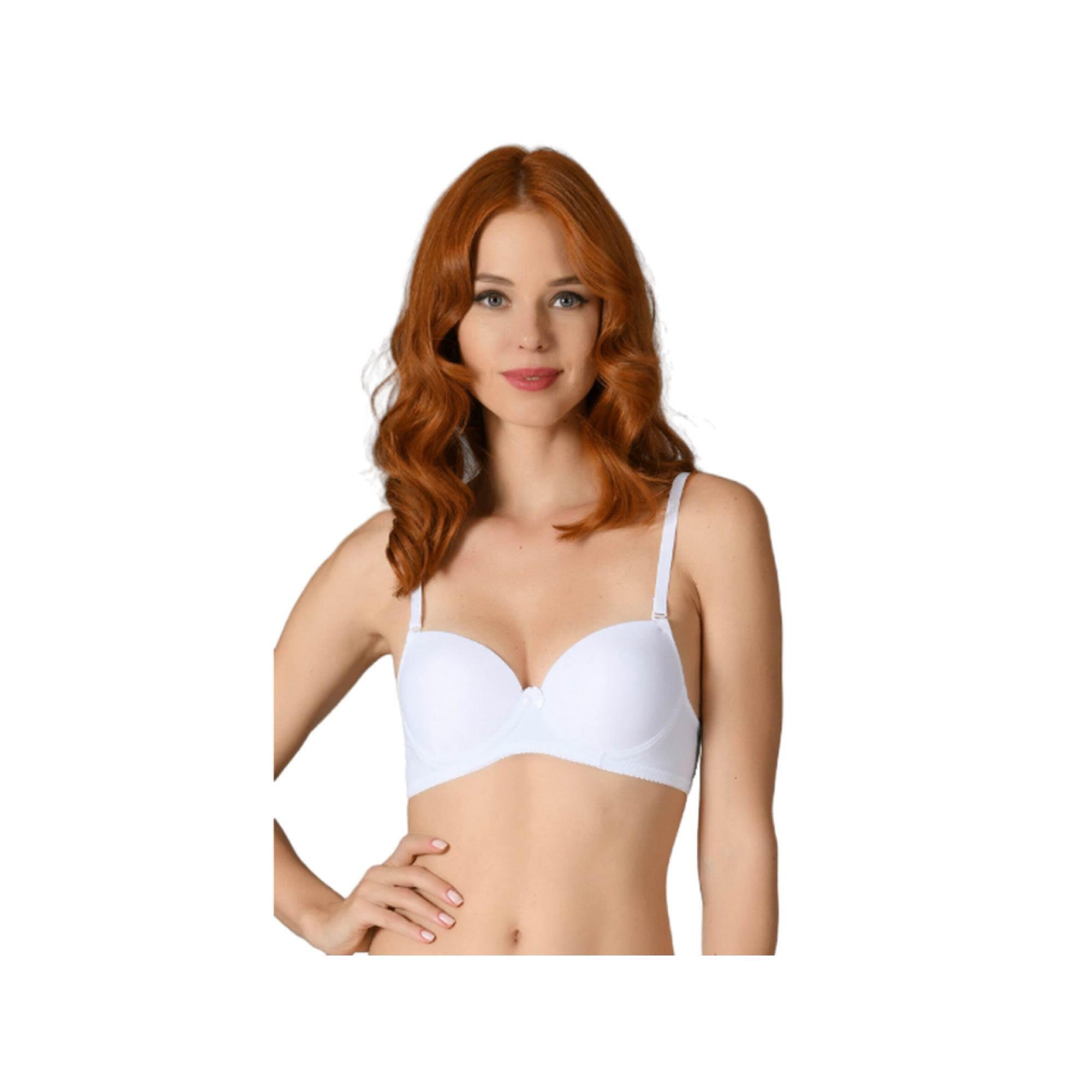 NBB Kadın Kaplı Dolgusuz Sütyen Beyaz /80 3569