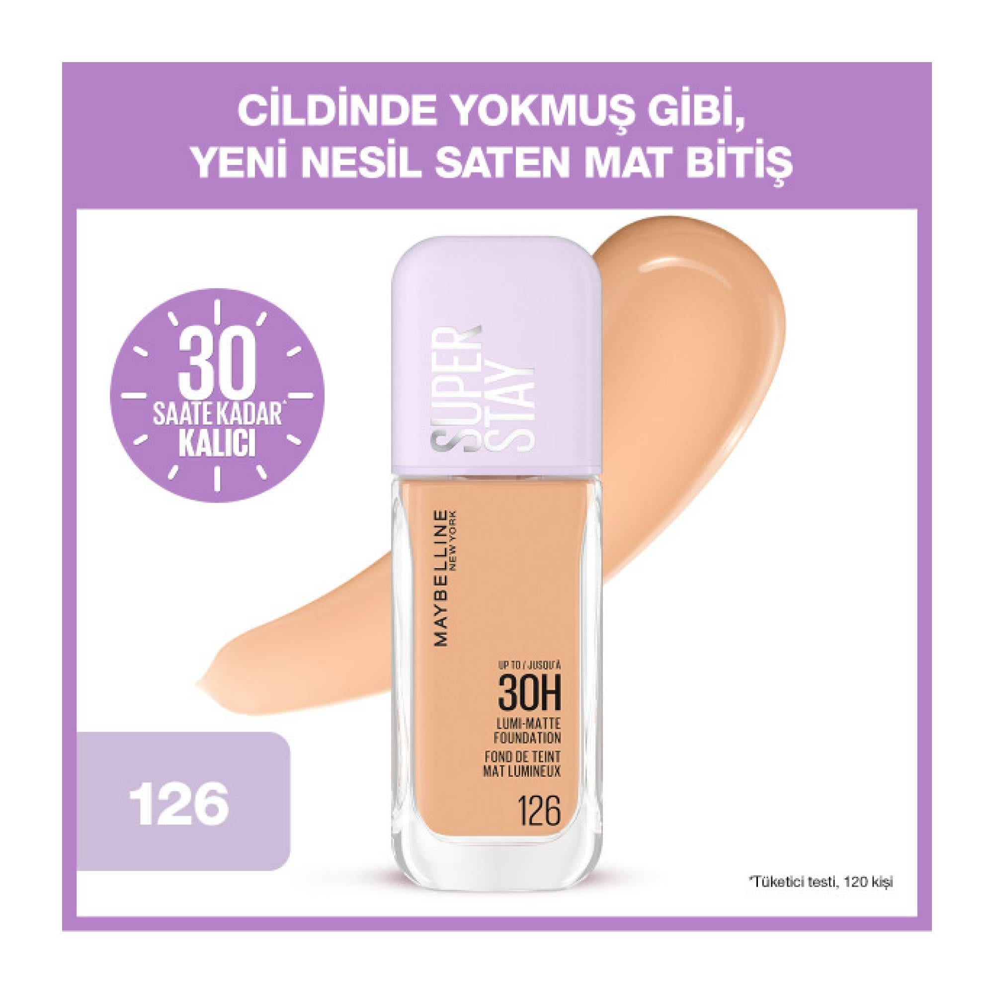 Maybelline New York Super Stay Lumi Matte Fondöten 126