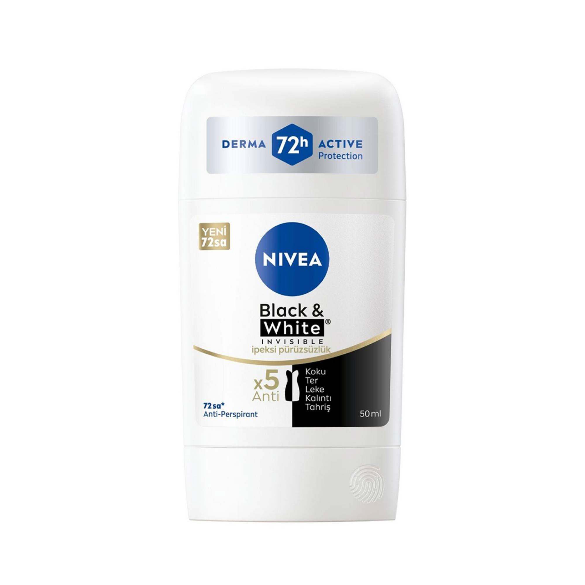 Nivea Stick Black & White İpeksi Pürüzsüzlük Kadın 50ml