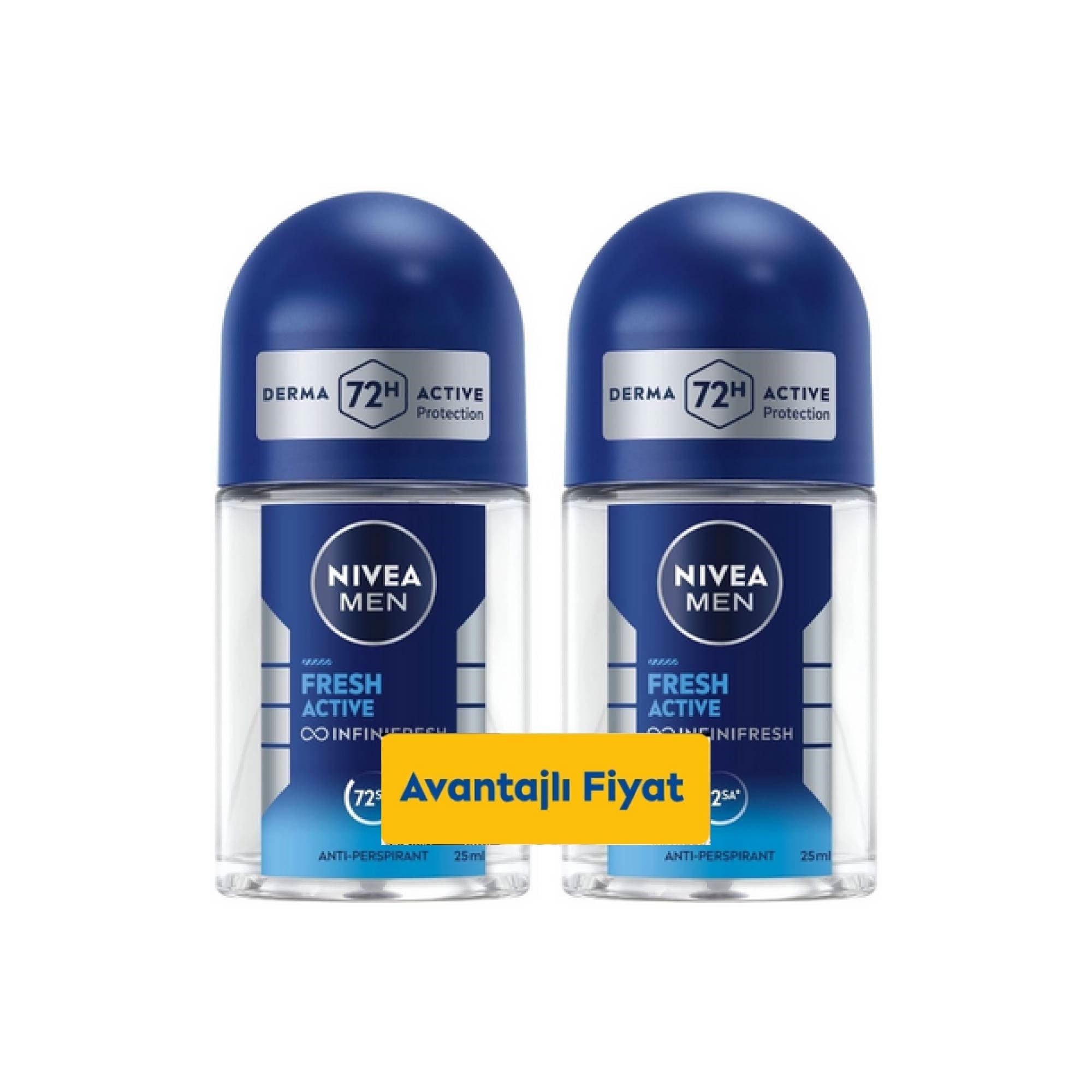 Nivea Men Erkek Mini Roll-on Deodorant Fresh Active 2 x 25 ml