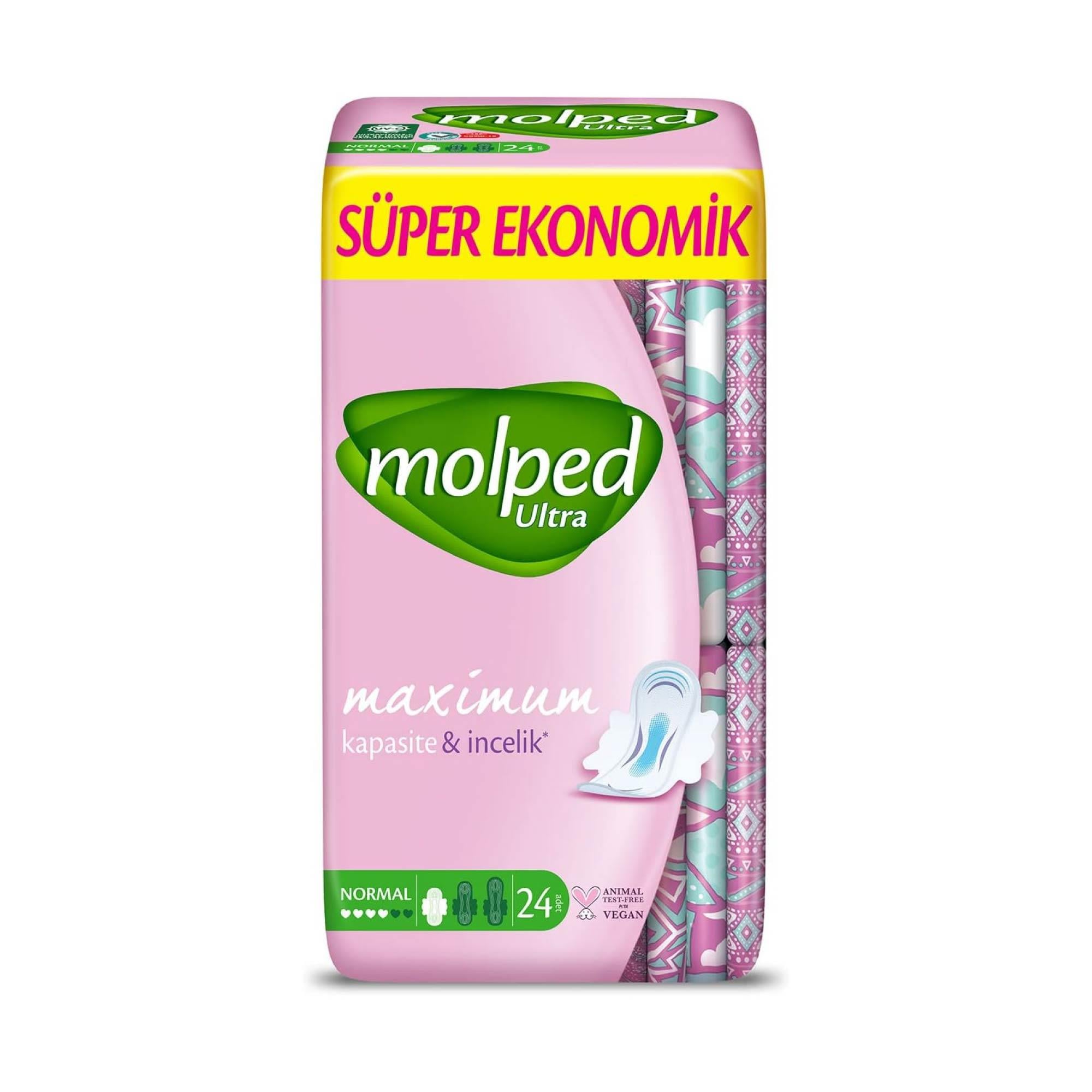Molped Ultra Hijyenik Ped Maximum Kapasite&İncelik Normal 24 Adet 