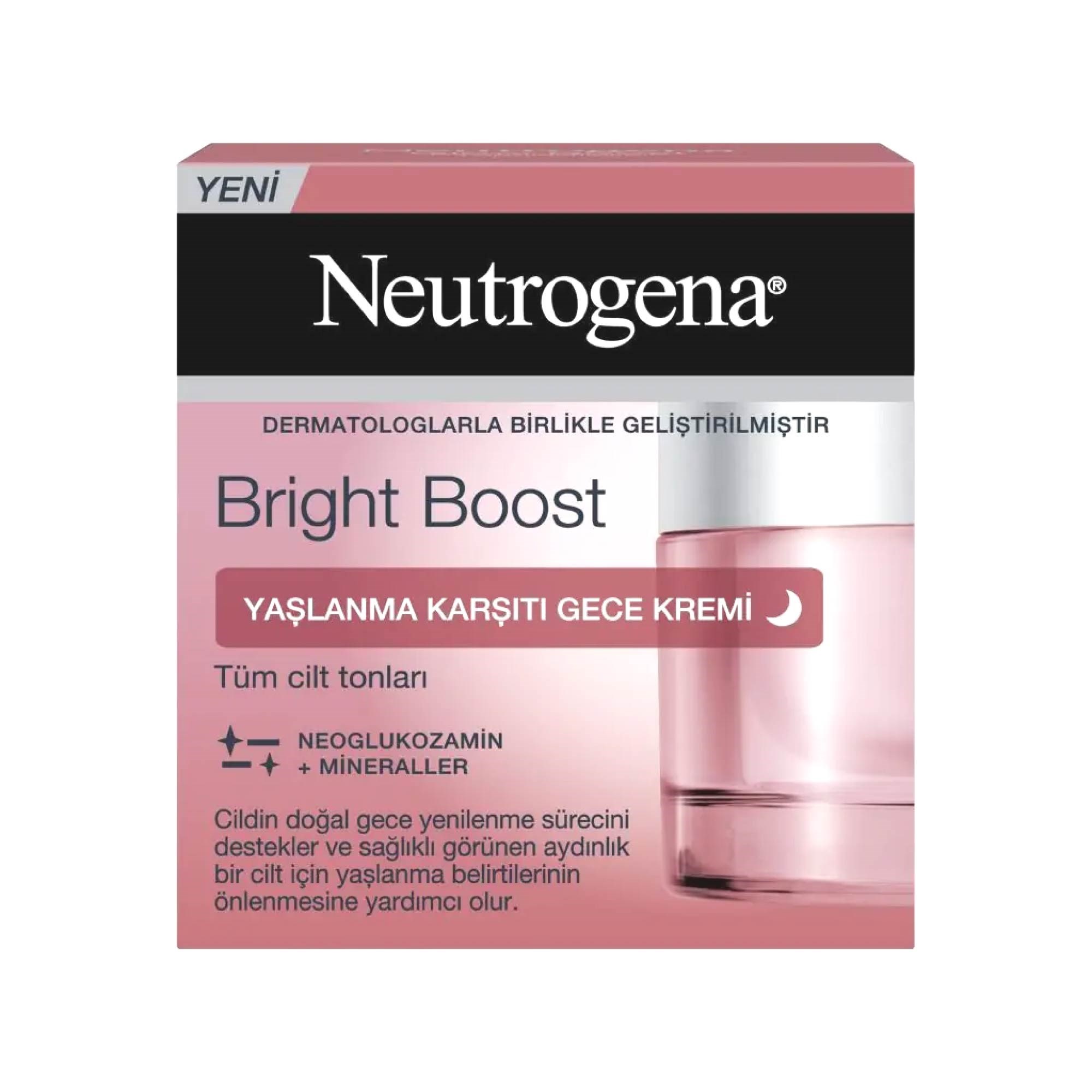 Neutrogena Bright Boost Yaşlanma Karşıtı Gece Kremi Tüm Cilt Tonları 50ml