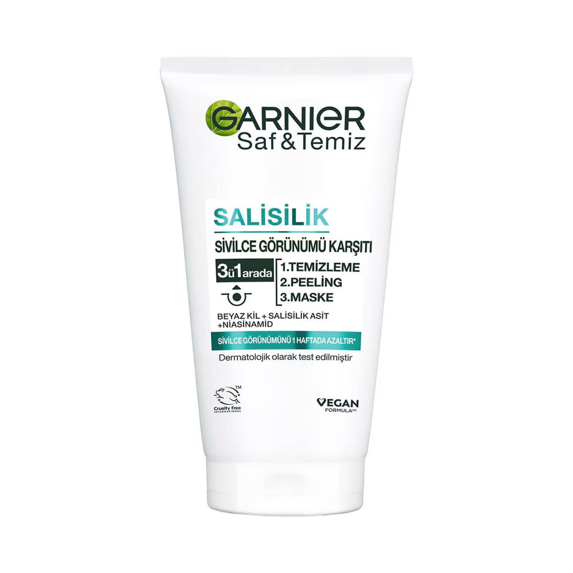 Garnier Saf & Temiz 3'ü 1 Arada Temizleme Peeling Maske 150 ml