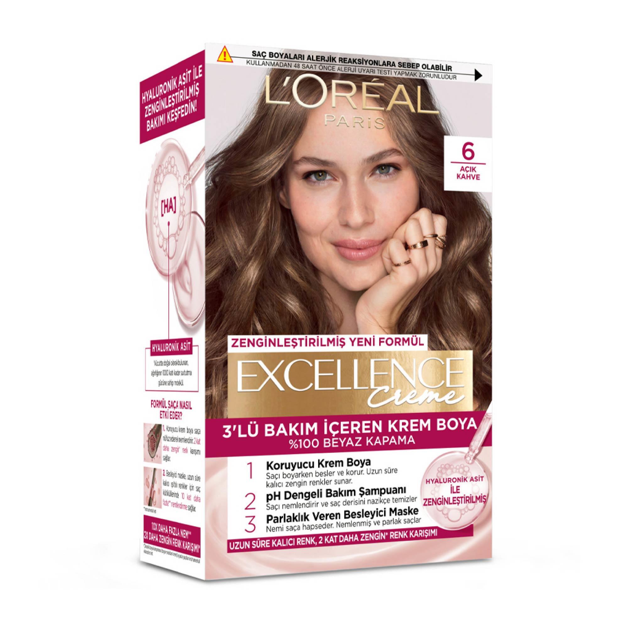 Loreal Paris Excellence Creme Set Boya Açık Kahve 6