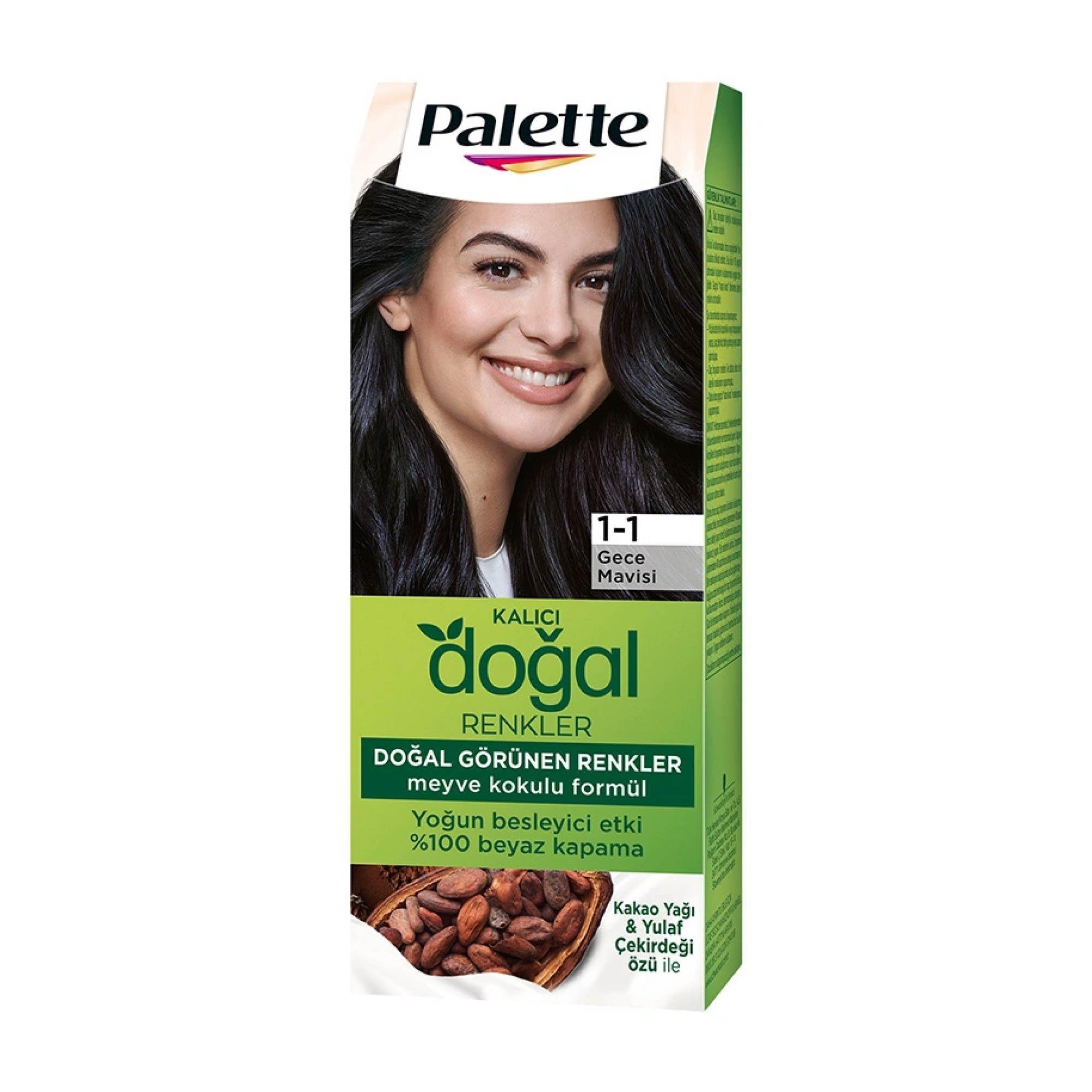 Palette Kalıcı Doğal Renkler Set Boya Gece Mavisi 1-1