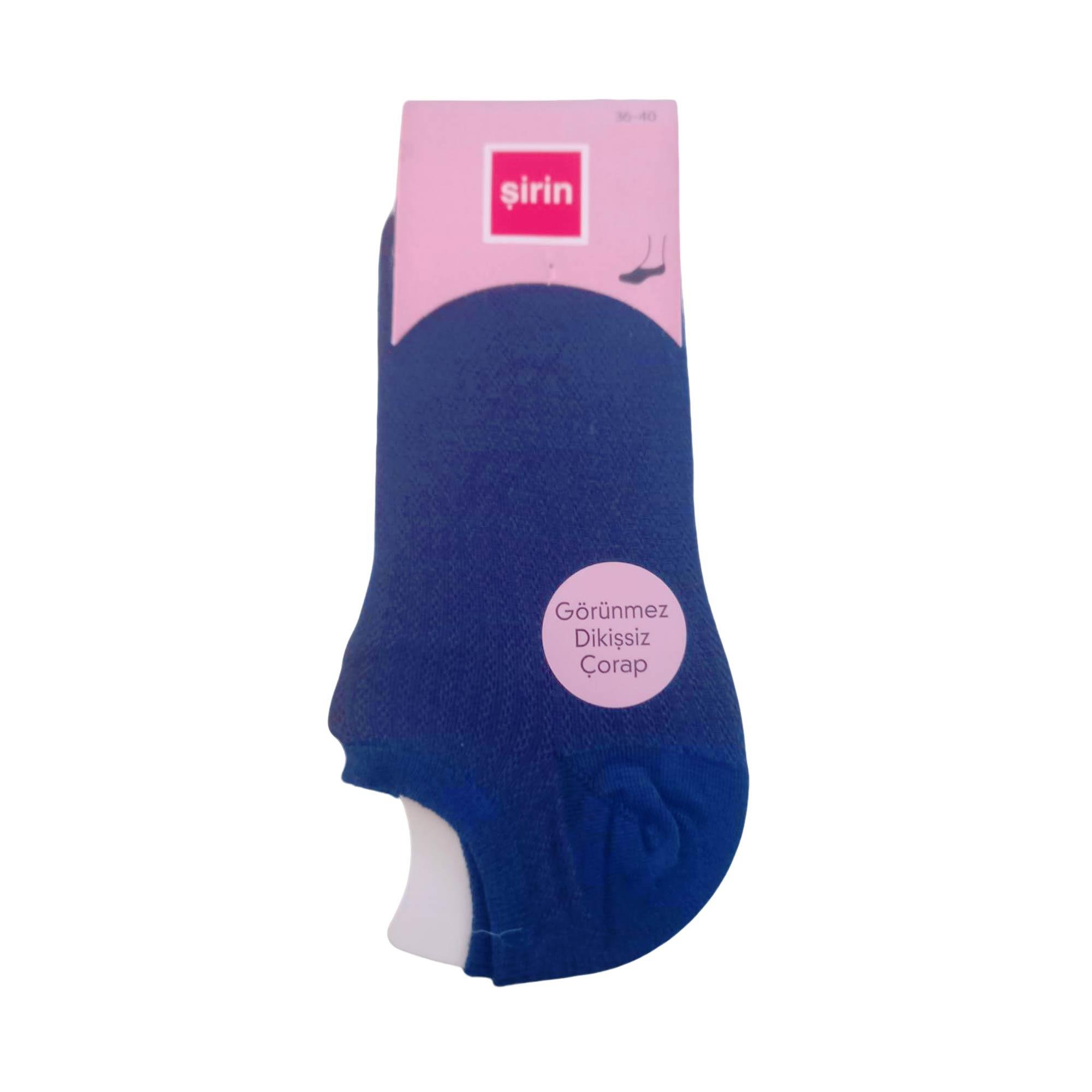 Şirin Patik Görünmez Dikişsiz Çorap Lacivert Kadın 4027