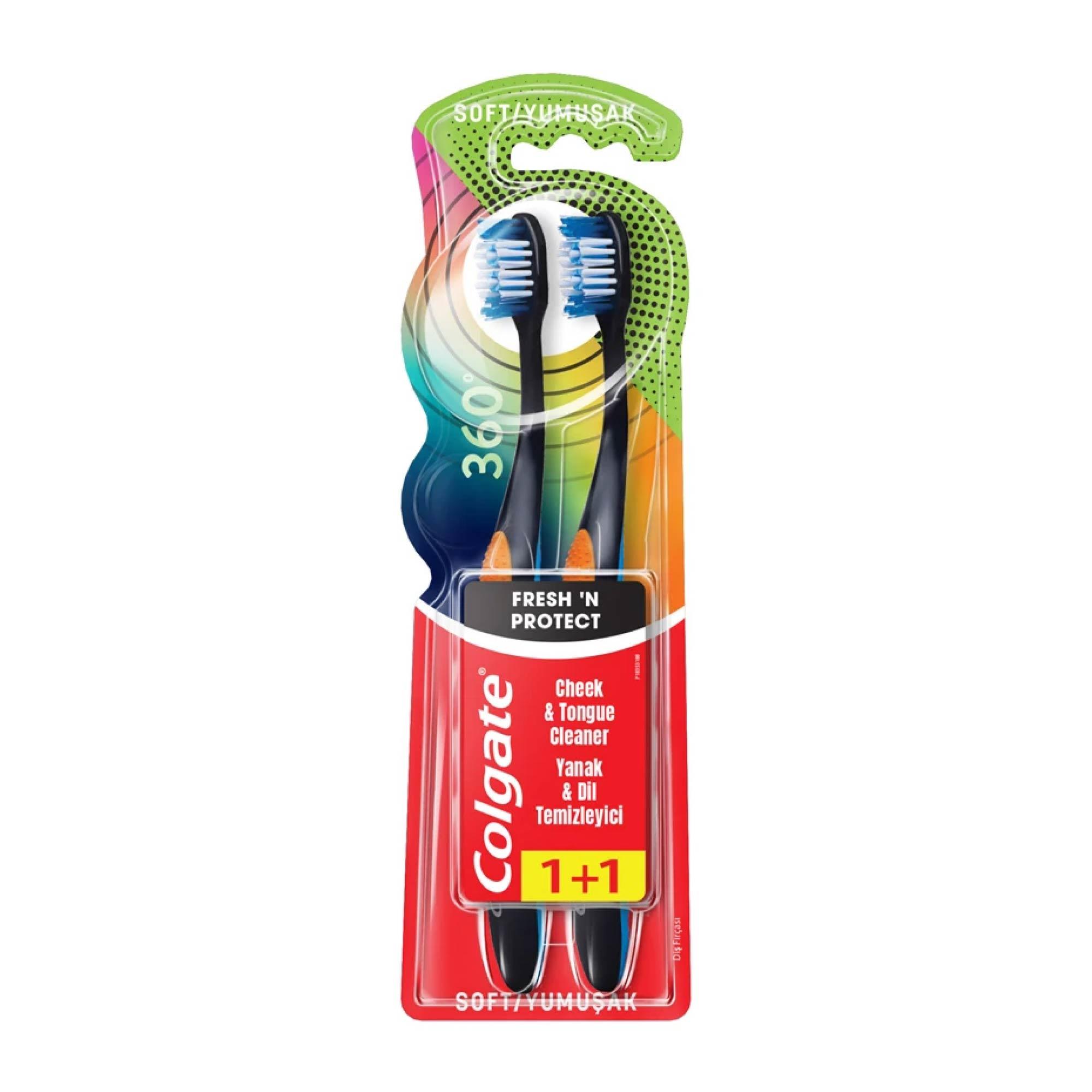 Colgate 360° Fresh'N Protect Soft Diş Fırçası 1+1 Yumuşak