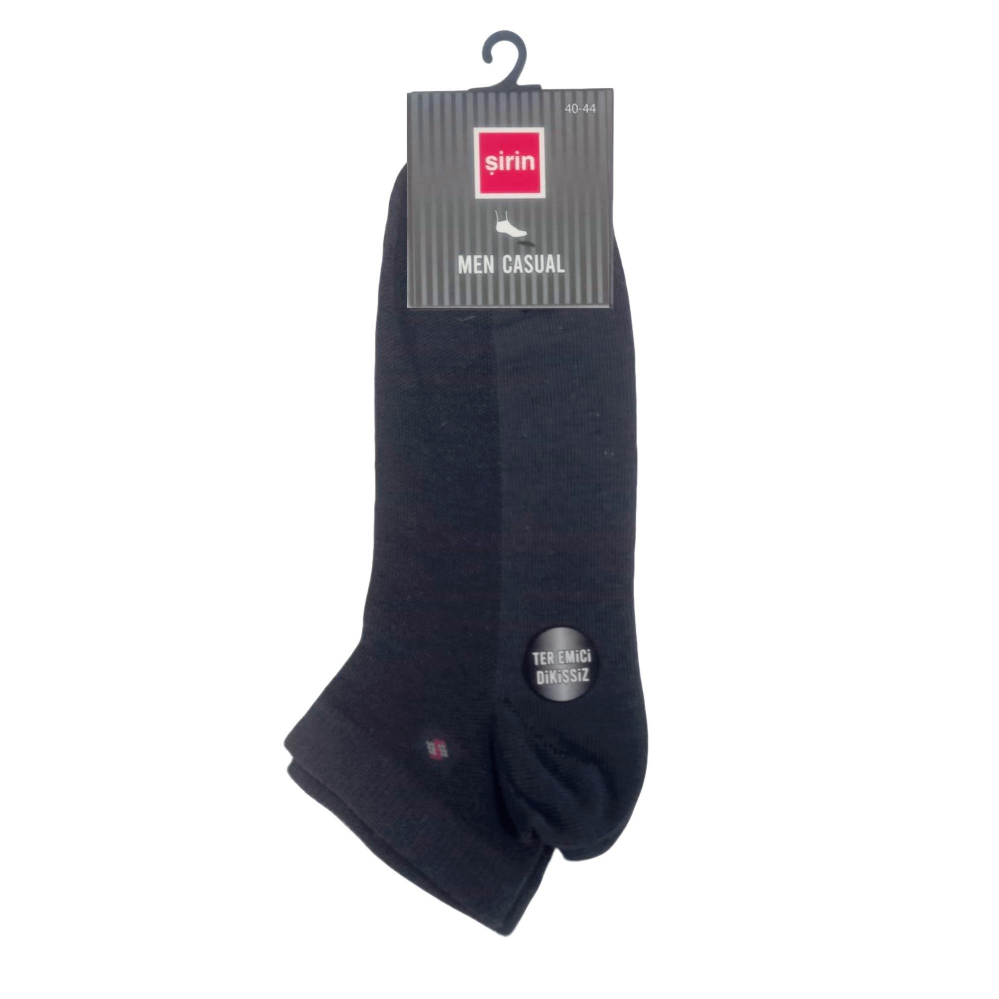 Şirin Patik Casual Ter Emici Dikişsiz Çorap Antrasit Gri Erkek 7090