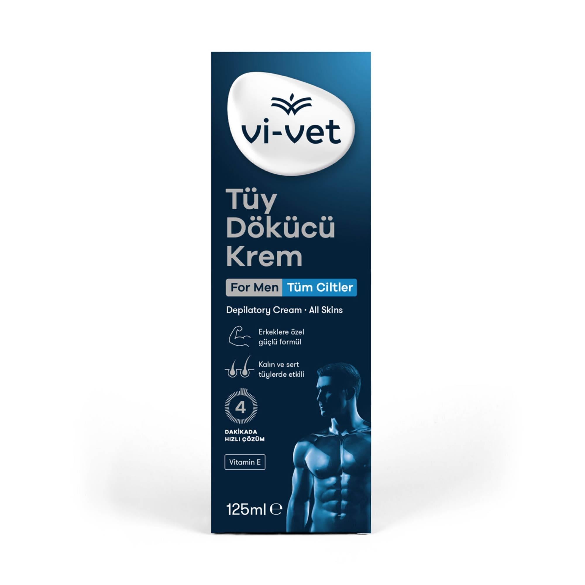 Vi-vet Tüy Dökücü Krem Men Tüm Ciltler İçin 125 ml