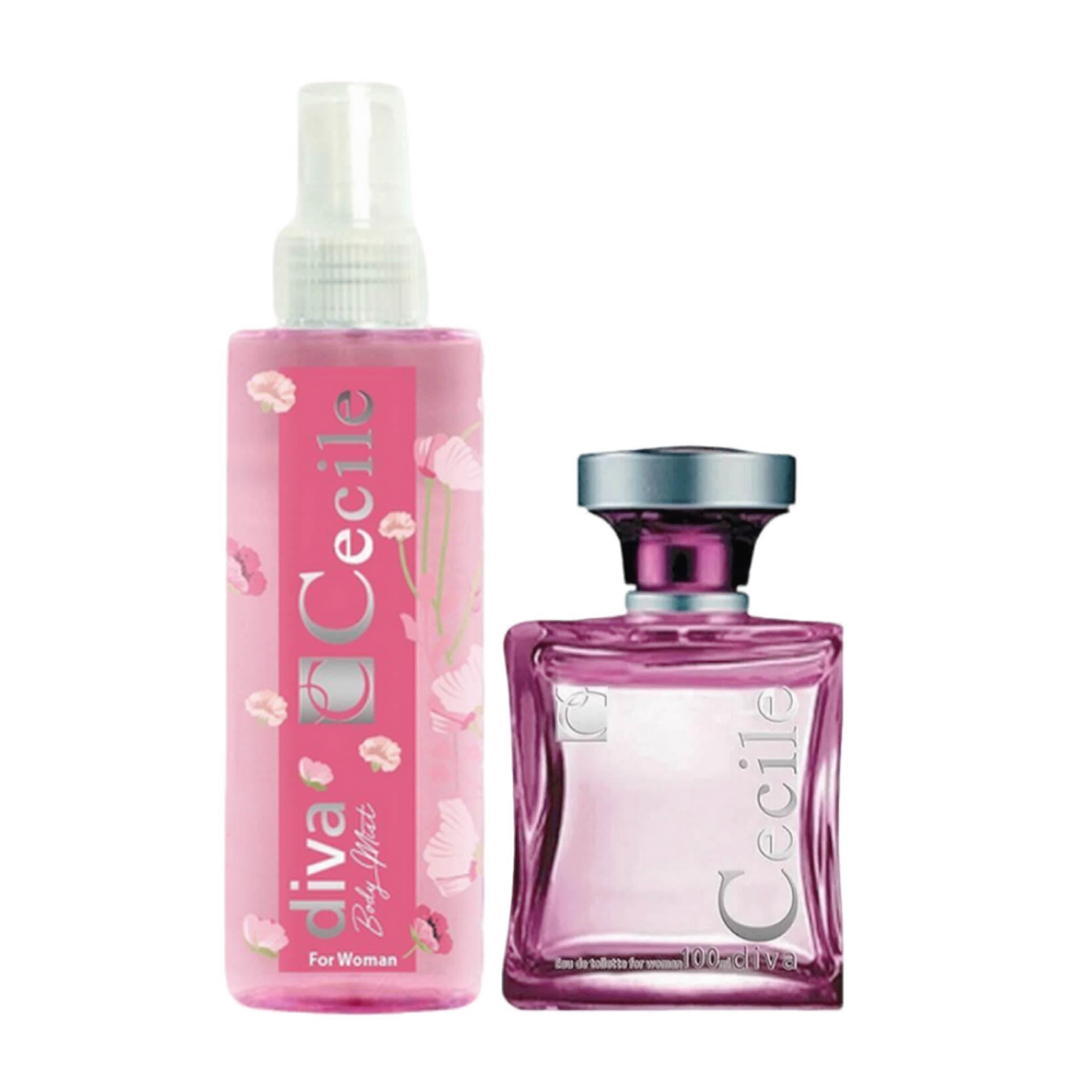 Cecile Diva EDT Parfüm Kadın 100ml +  Body Mist Vücut Spreyi 150ml  
