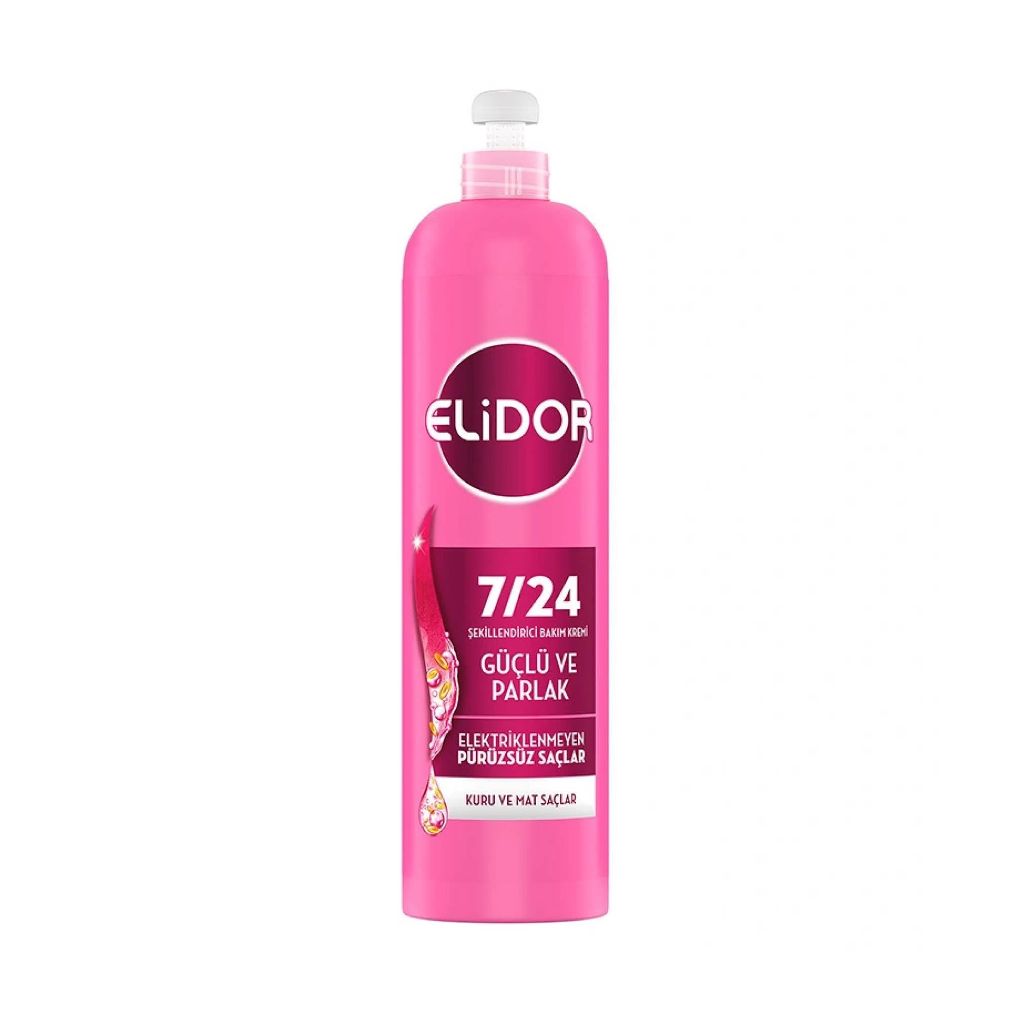 Elidor 7/24 Şekillendirici Saç Bakım Kremi Güçlü ve Parlak Kuru ve Mat Saçlar 240 ml