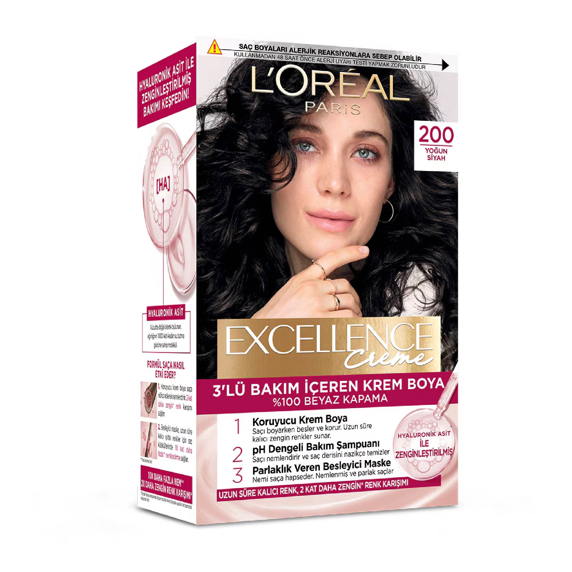 Loreal Paris Excellence Creme Set Boya Yoğun Siyah 200