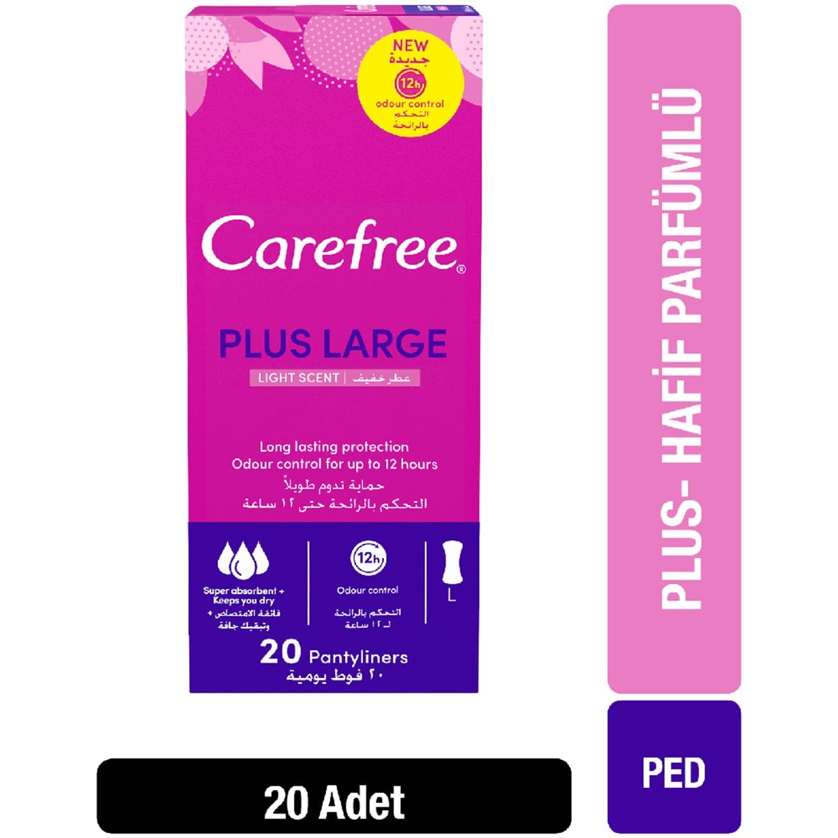 Carefree Plus Large Günlük Ped 20'li