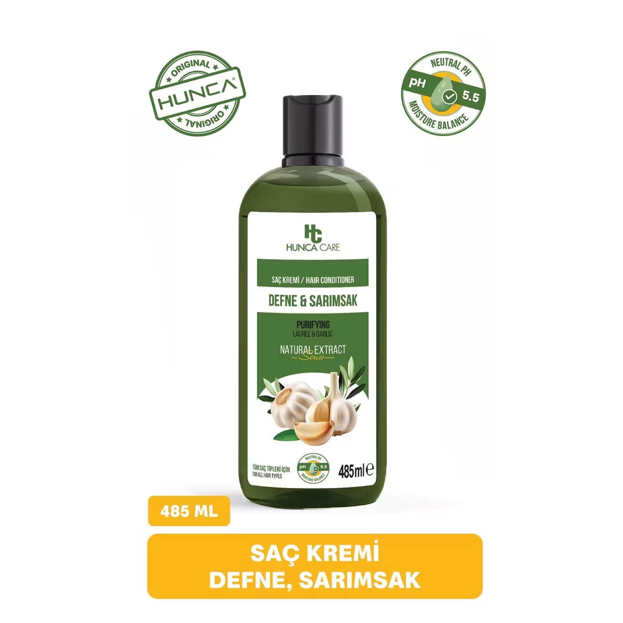 Hunca Care Defne ve Sarımsaklı Saç Kremi 485 ml