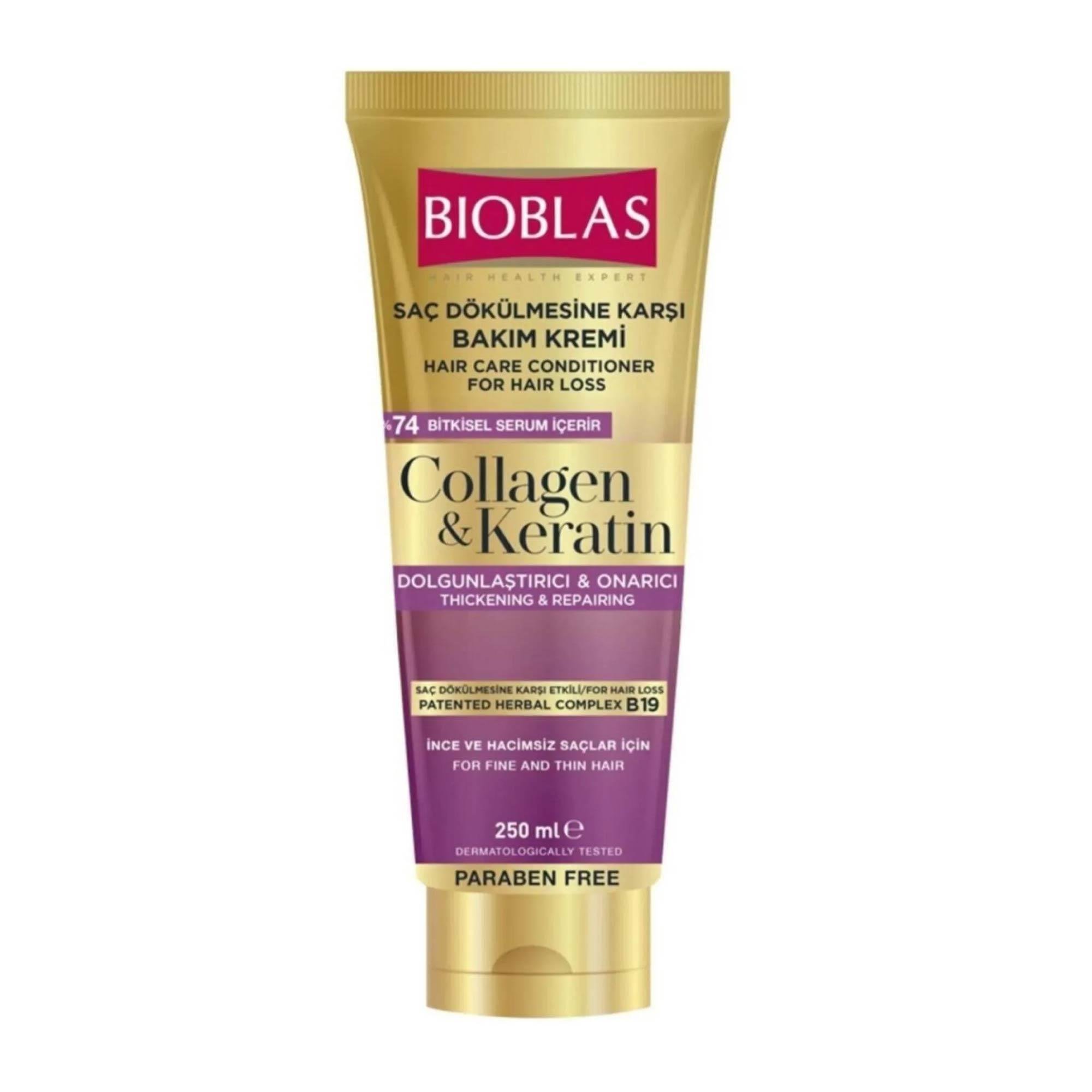 Bioblas Saç Bakım Kremi Saç Dökülmesine Karşı Collagen&Keratin İnce ve Hacimsiz Saçlar 250ml