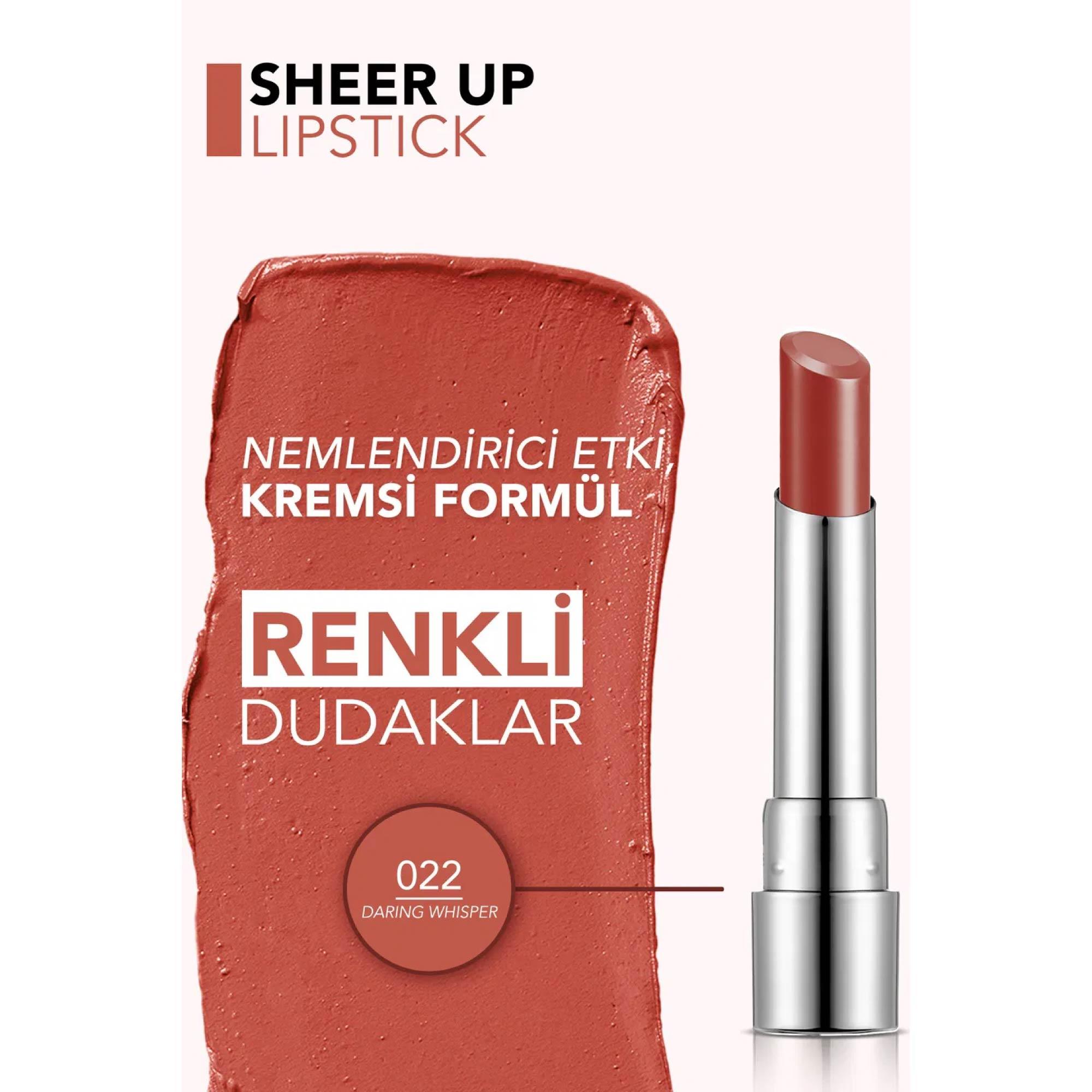 Flormar Sheer Up Lipstick 022 Daring Whisper