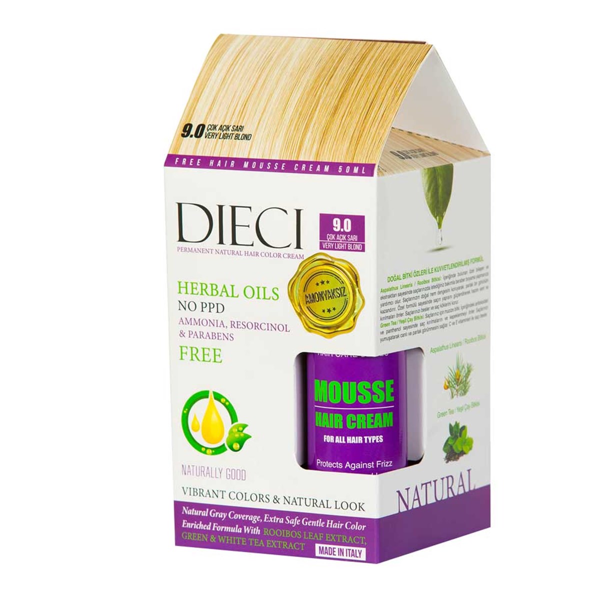 Dieci Amonyaksız Kit Boya Çok Açık Sarı 9.0
