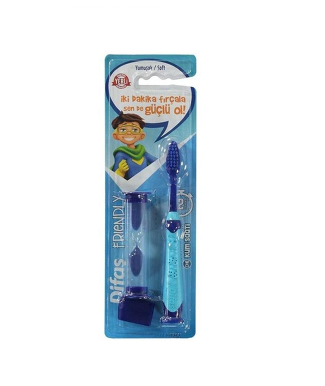Difaş Friendly Diş Fırçası Kum Saatli Yumuşak/Soft Çocuklar İçin 