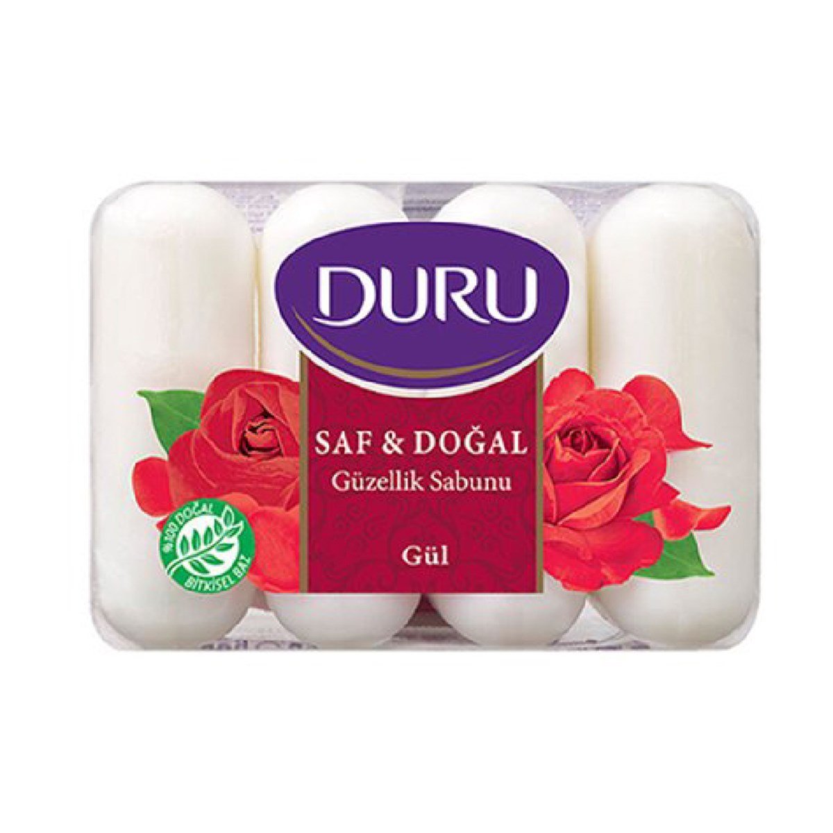 Duru Sabun Saf ve Doğal Gül 4'lü 280gr
