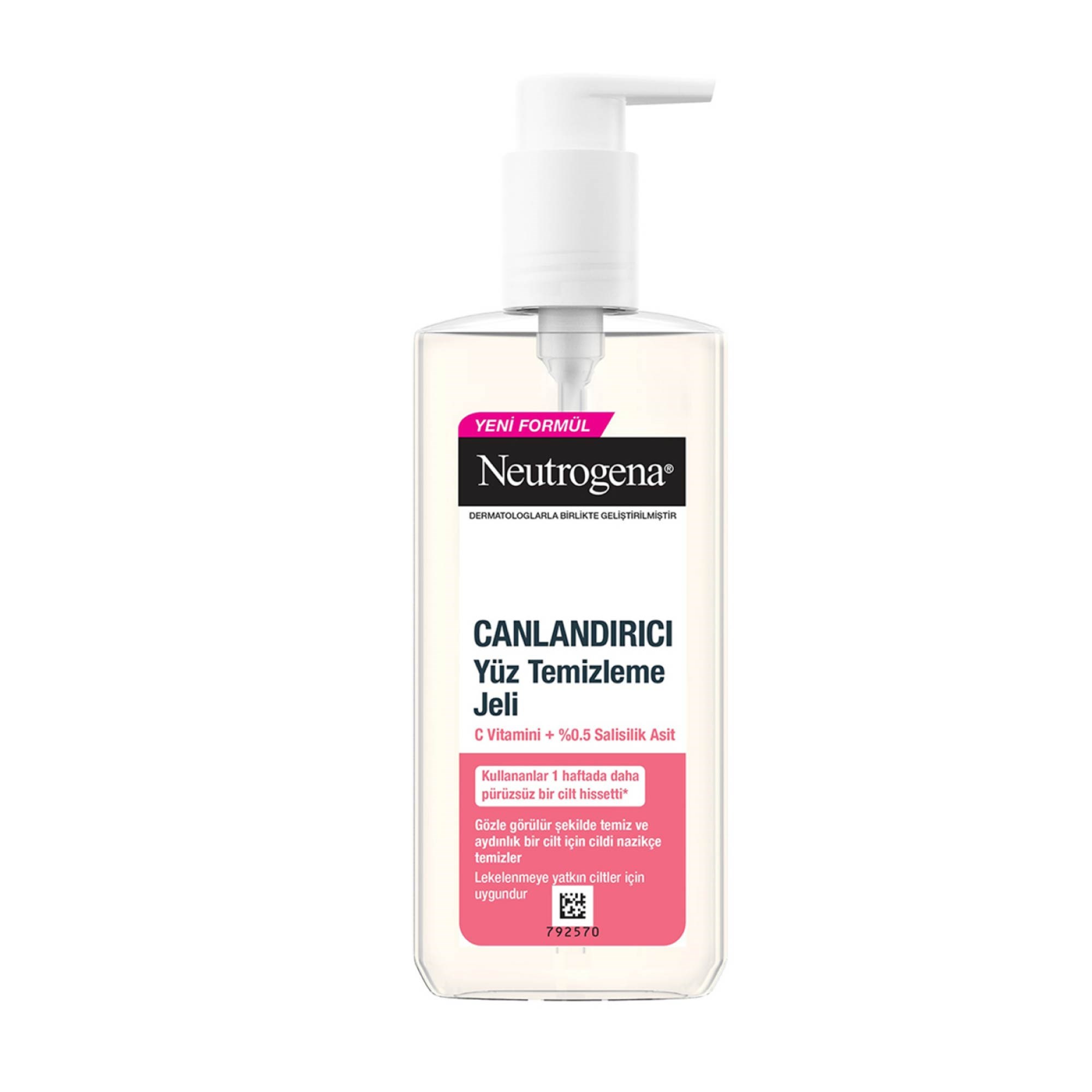 Neutrogena Canlandırıcı Yüz Temizleme Jeli Pembe Greyfurt 200 ml