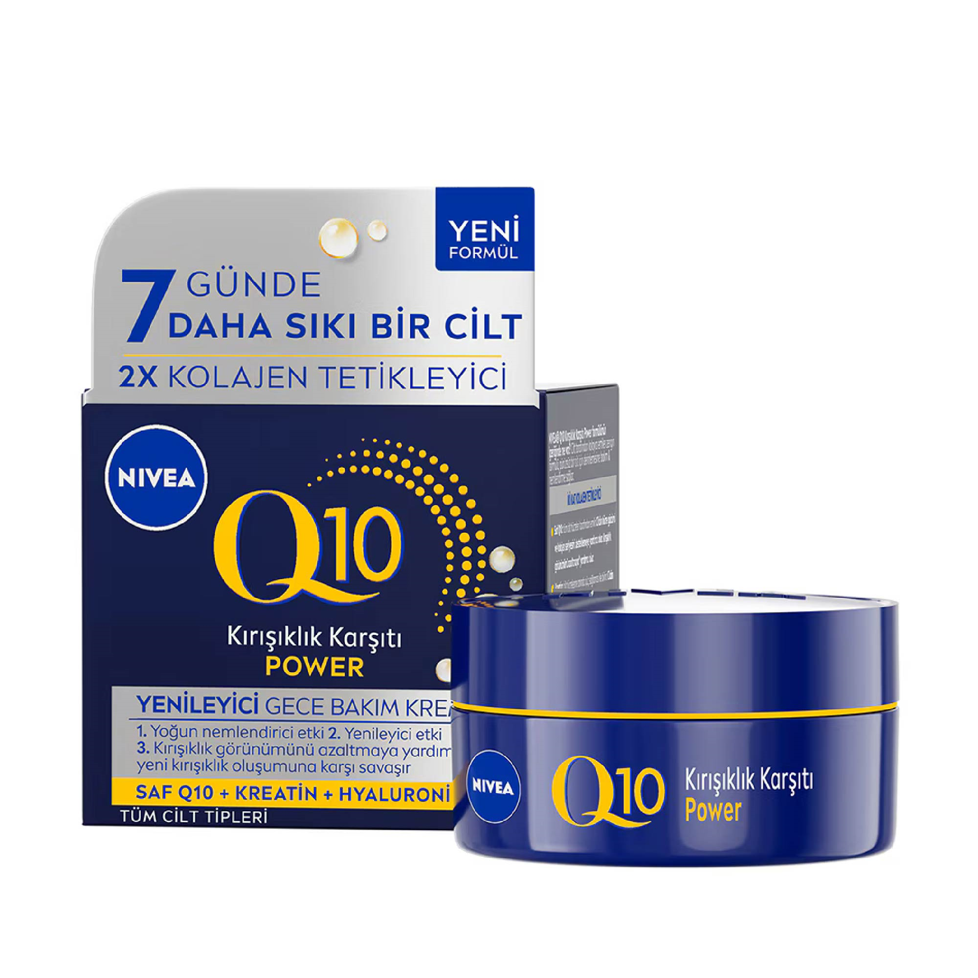 Nivea Q10 Cilt Sıkılaştırıcı Kırışıklık Karşıtı Yüz Gece Kremi 50 ml