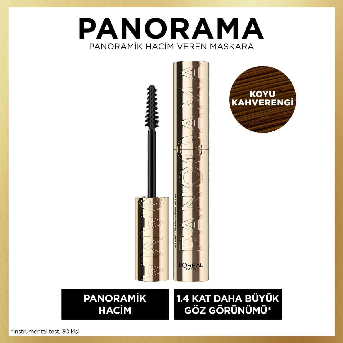 Loreal Paris Panorama Hacim Veren Maskara Dark Brown - Kahverengi