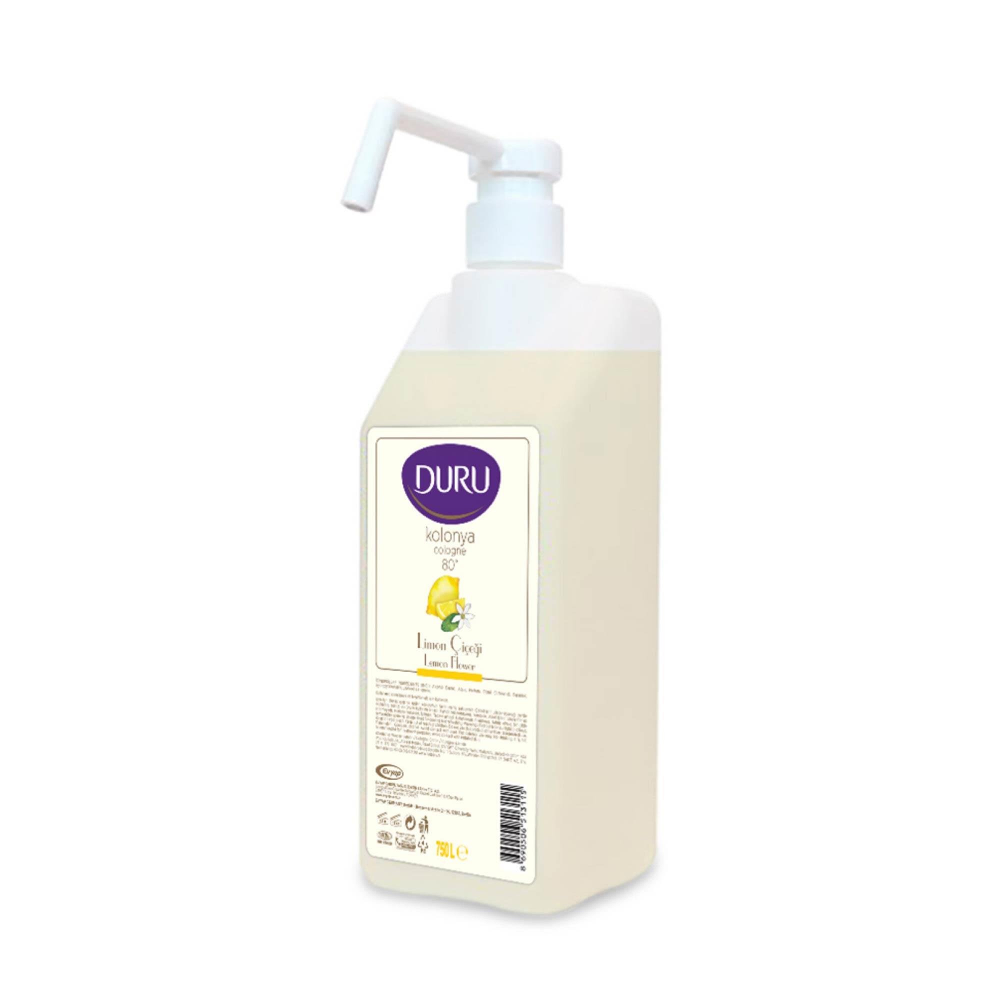 Duru Limon Çiçeği Pompalı Kolonya 80˚ 750ml 
