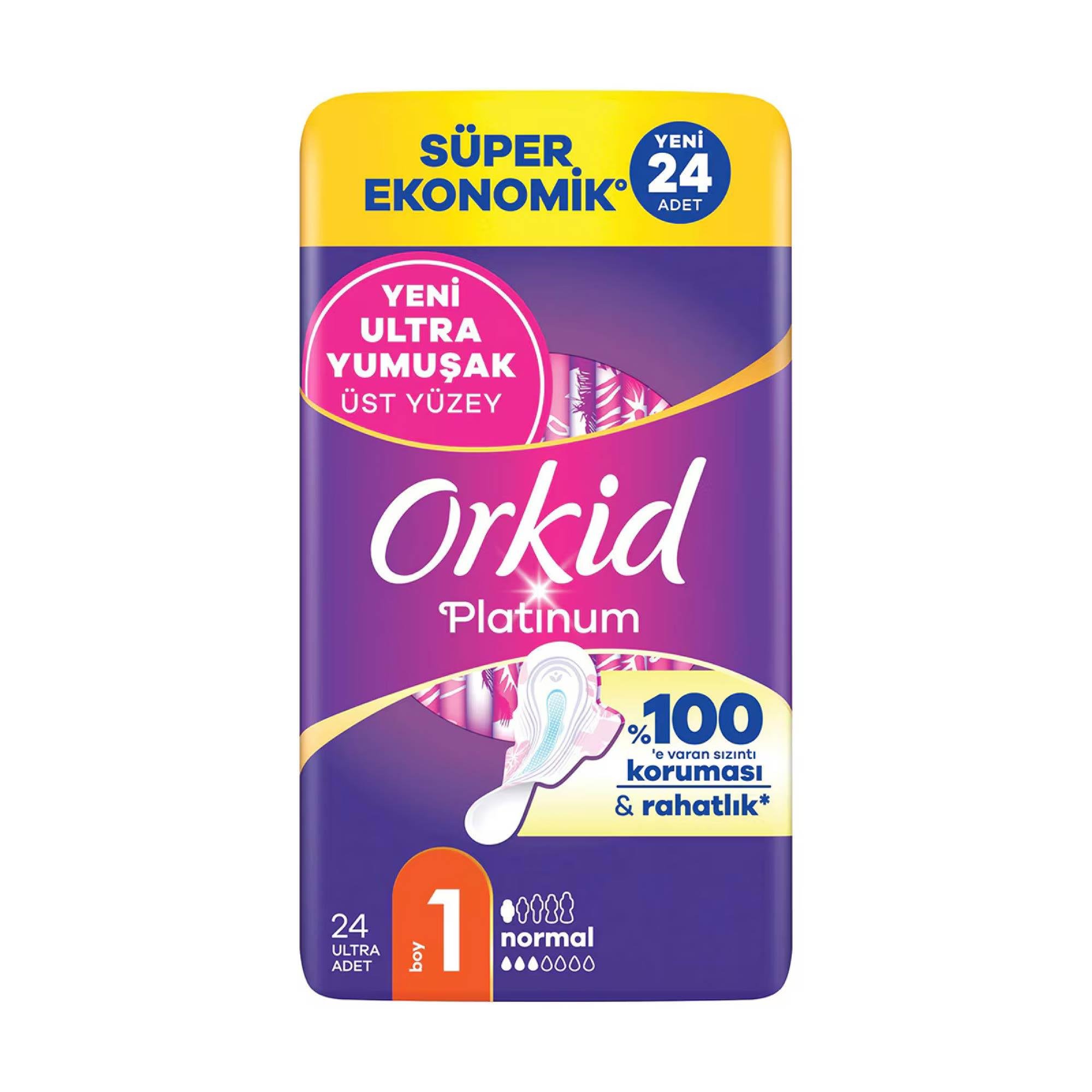 Orkid Platinum Normal Hijyenik Ped 1 Boy 24 Adet