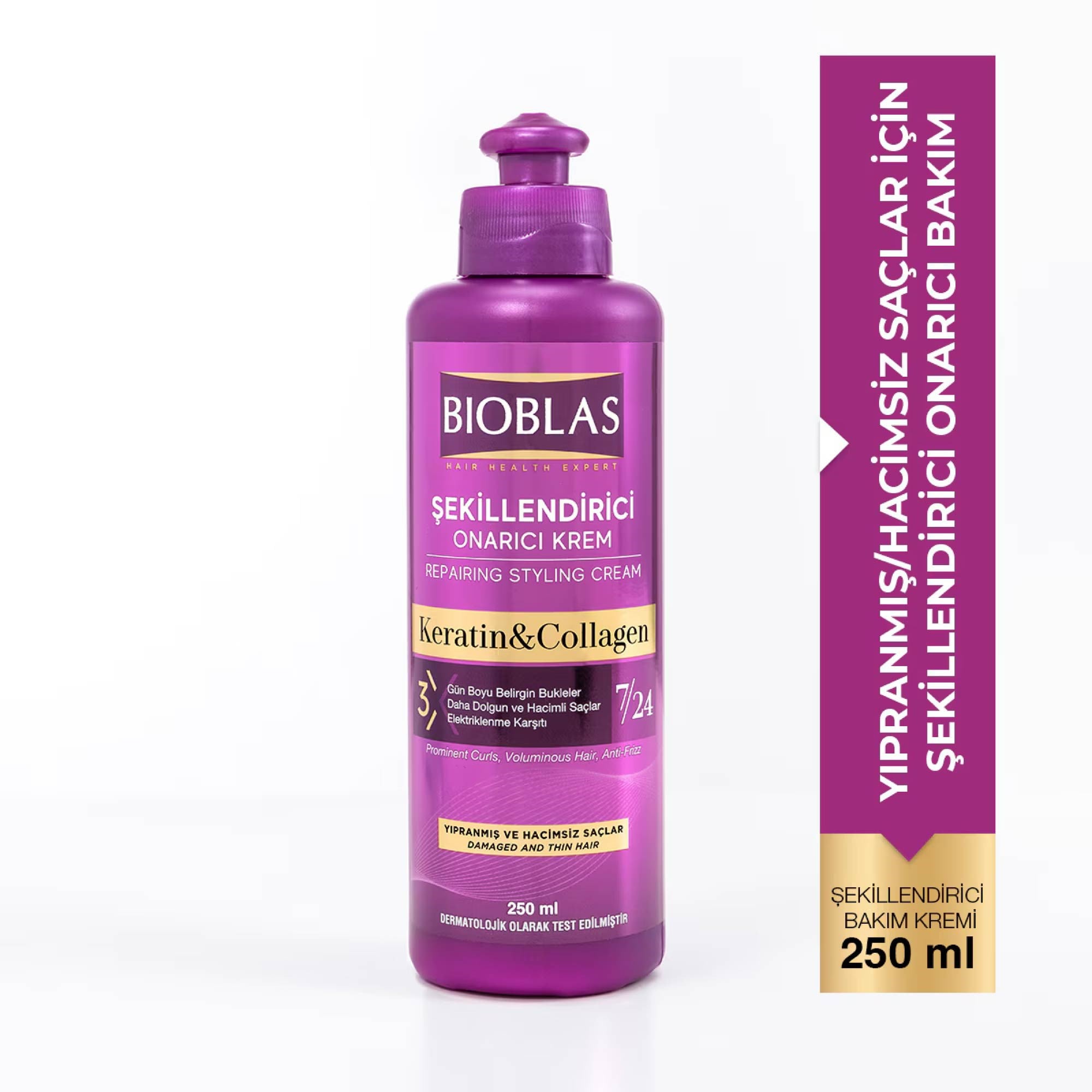 Bioblas 7/24 Şekillendirici Krem Collagen&Keratin Saç Dökülmesine Karşı 250ml
