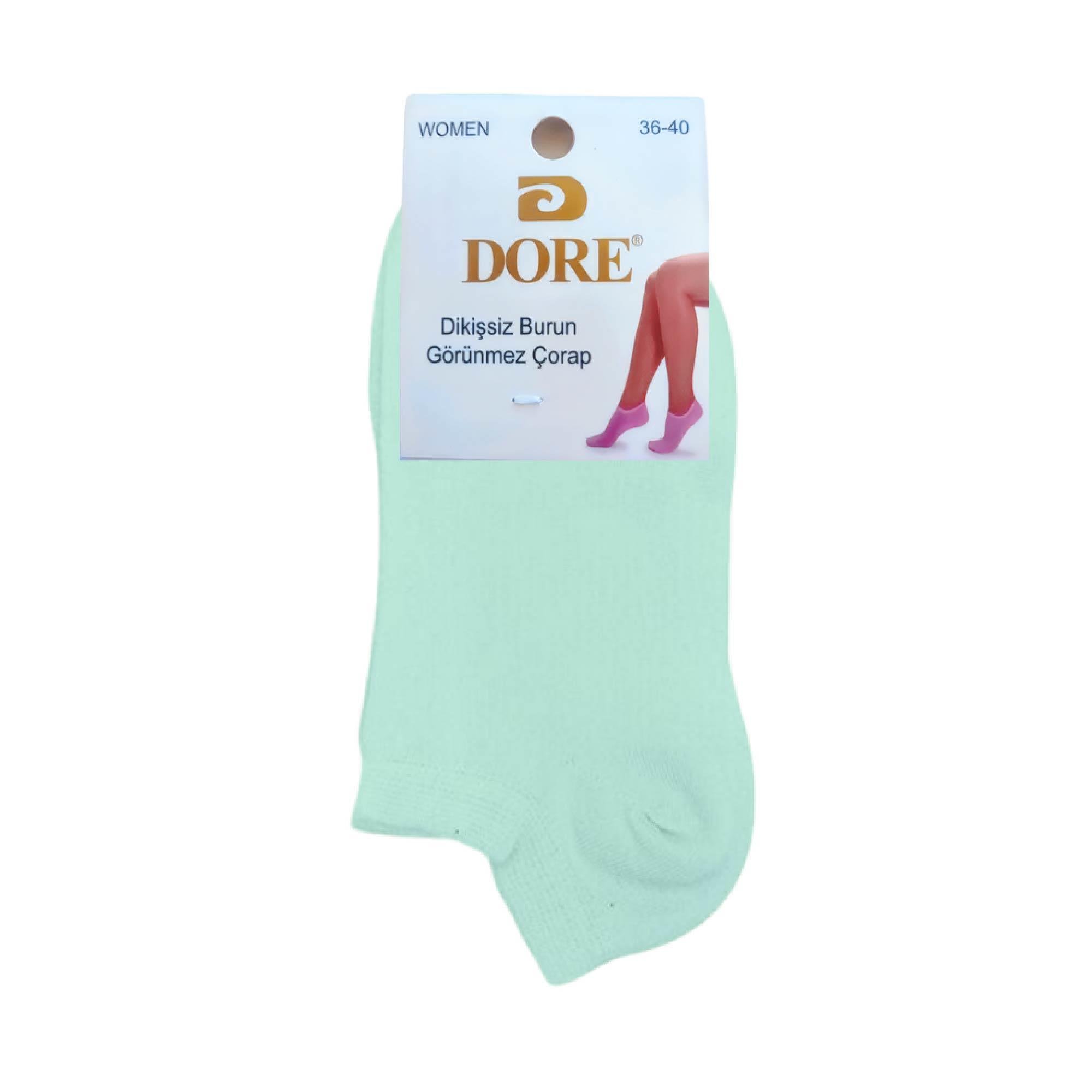 Dore Burun Görünmez Patik Çorap Yeşil Kadın 1365
