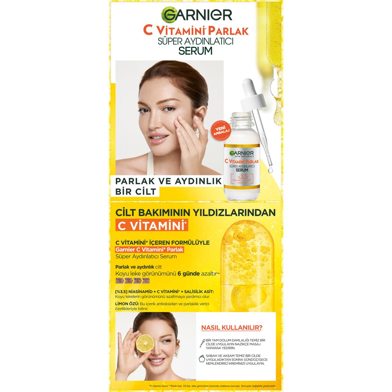 Garnier C Vitamini Parlak Süper Aydınlatıcı Serum 30ml - Platin
