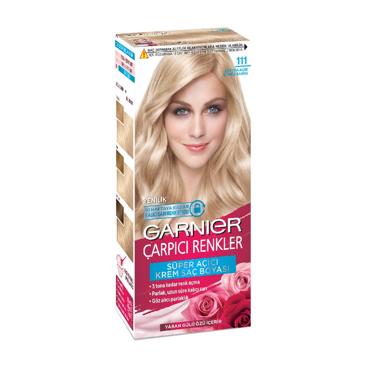 Garnier Çarpıcı Renkler Yoğun Kalıcı Krem Saç Boyası Extra Açık Gümüş Sarısı  111 - Platin