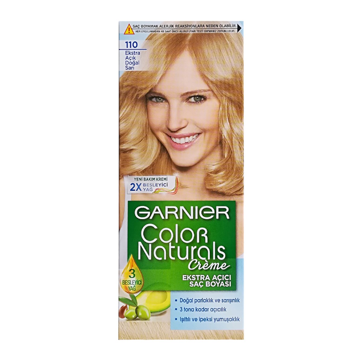 Garnier Color Naturals Creme Saç Boyası Extra açık Doğal Sarı 110 - Platin