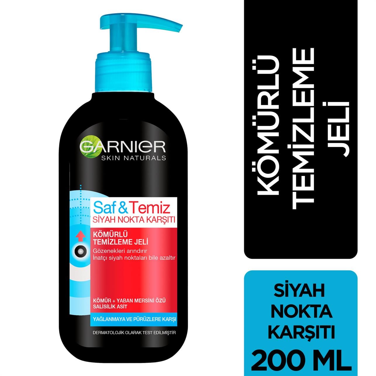 Garnier Saf & Temiz Siyah Nokta Karşıtı Kömürlü Temizleme Jeli 200 ml