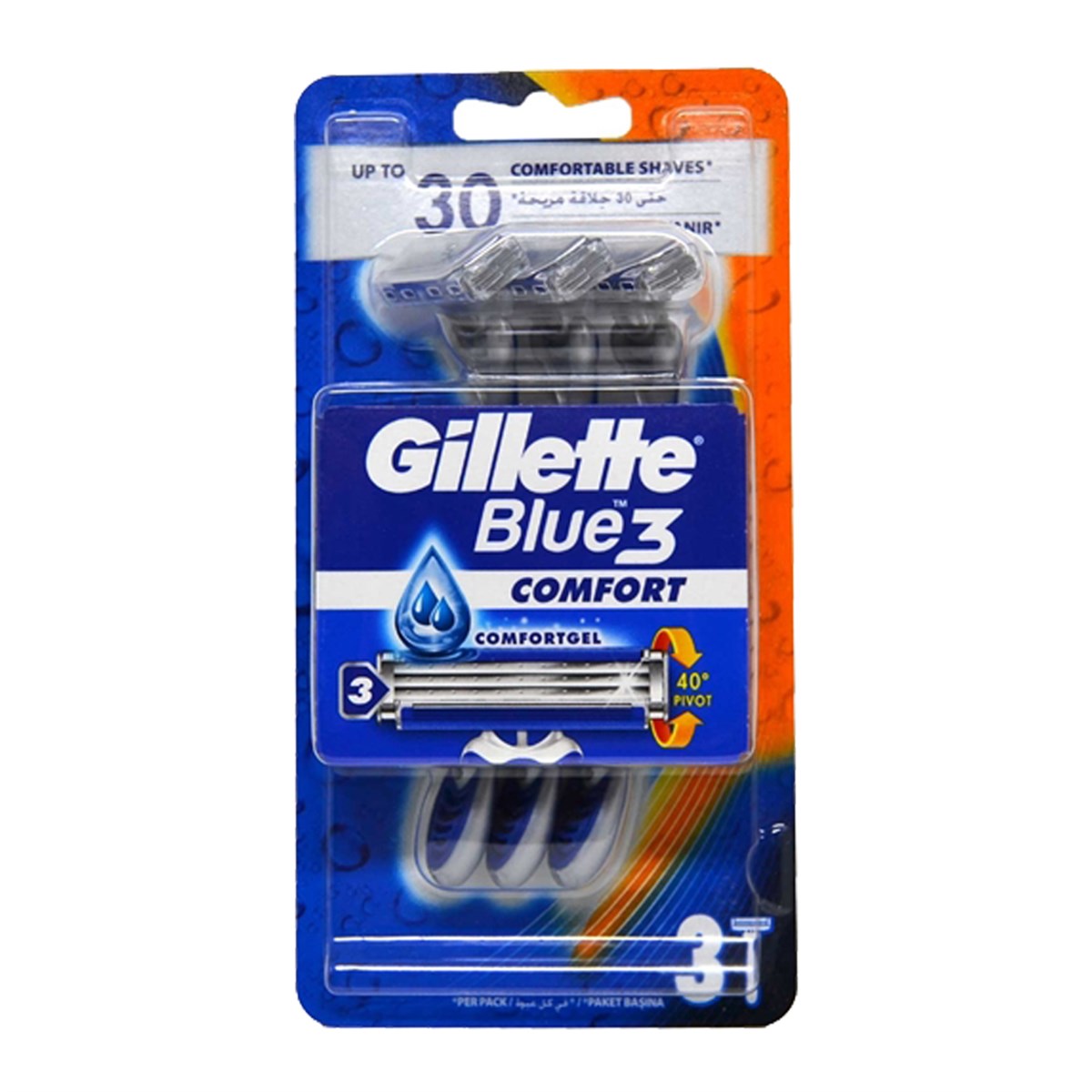 Gillette Blue 3 Comfort 3'lü - Platin