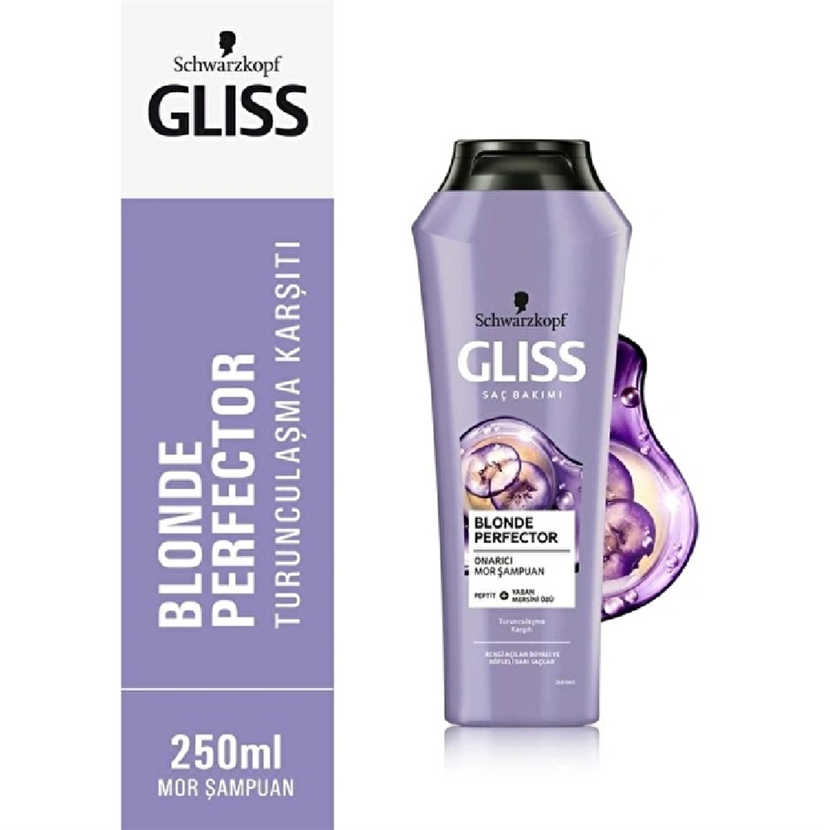 Gliss Mor Şampuan Blonde Perfector Onarıcı 250ml