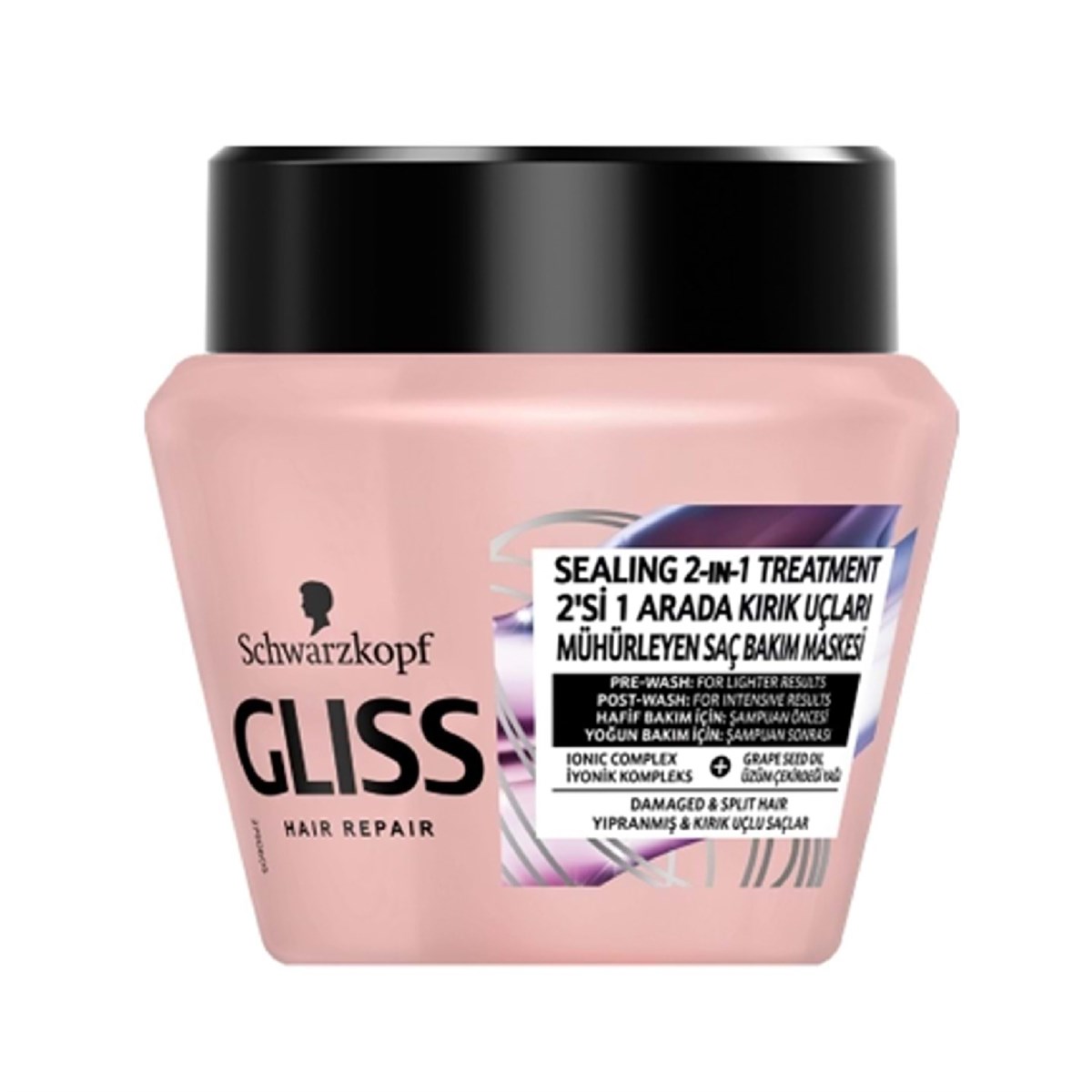 Gliss Split Hair Miracle 2in1 Kırık Uçları Mühürleyen Saç Bakım Maskesi  300ml - Platin