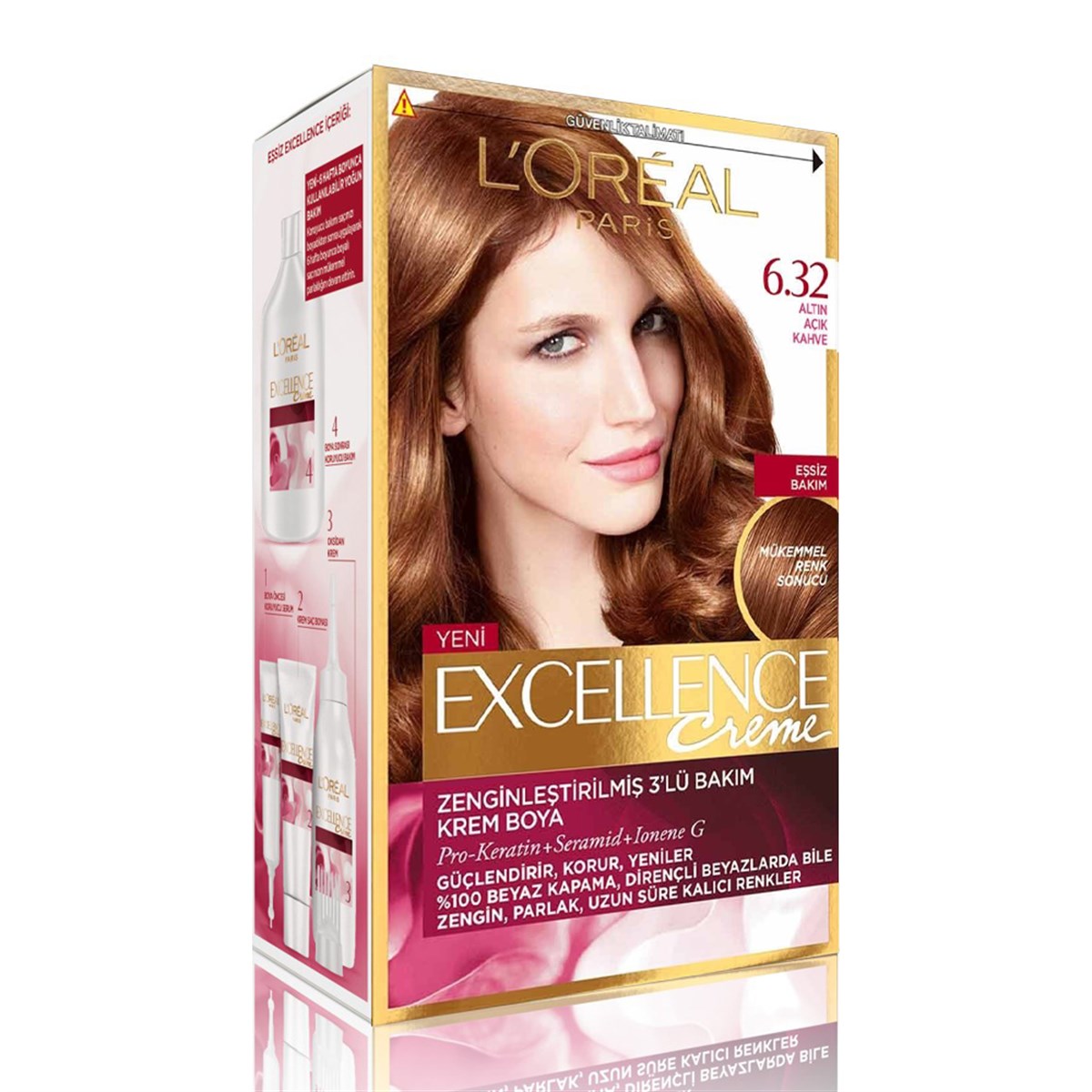 Loreal Paris Excellence Creme Saç Boyası 6.32 Altın Açık Kahve - Platin