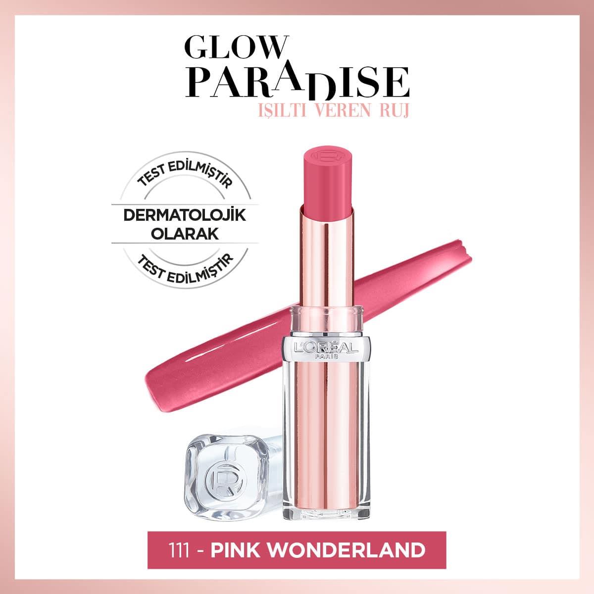 Loreal Paris Glow Paradise Lipstick Ruj 111 Pink Wonderland