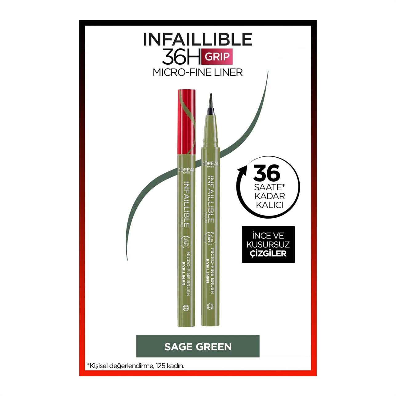 Loreal Paris Infaillible Micro Fine Brush Eyeliner 05 Sage Green 