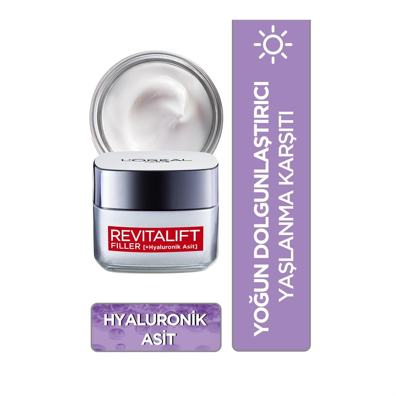 Loreal Paris Revitalift Filler Yoğun Dolgunlaştırıcı Yaşlanma Karşıtı Bakım Gündüz Kremi 50ml