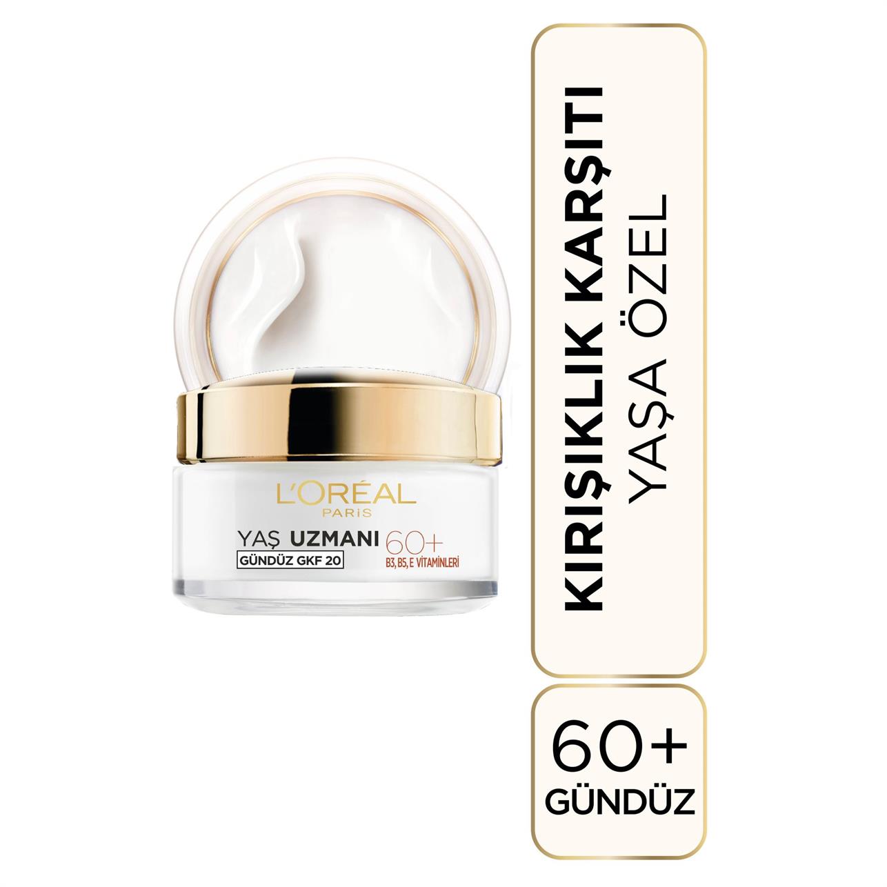 Loreal Paris Yaş Uzmanı Kırışıklık Karşıtı Besleyici Krem Gündüz GKF20 60+