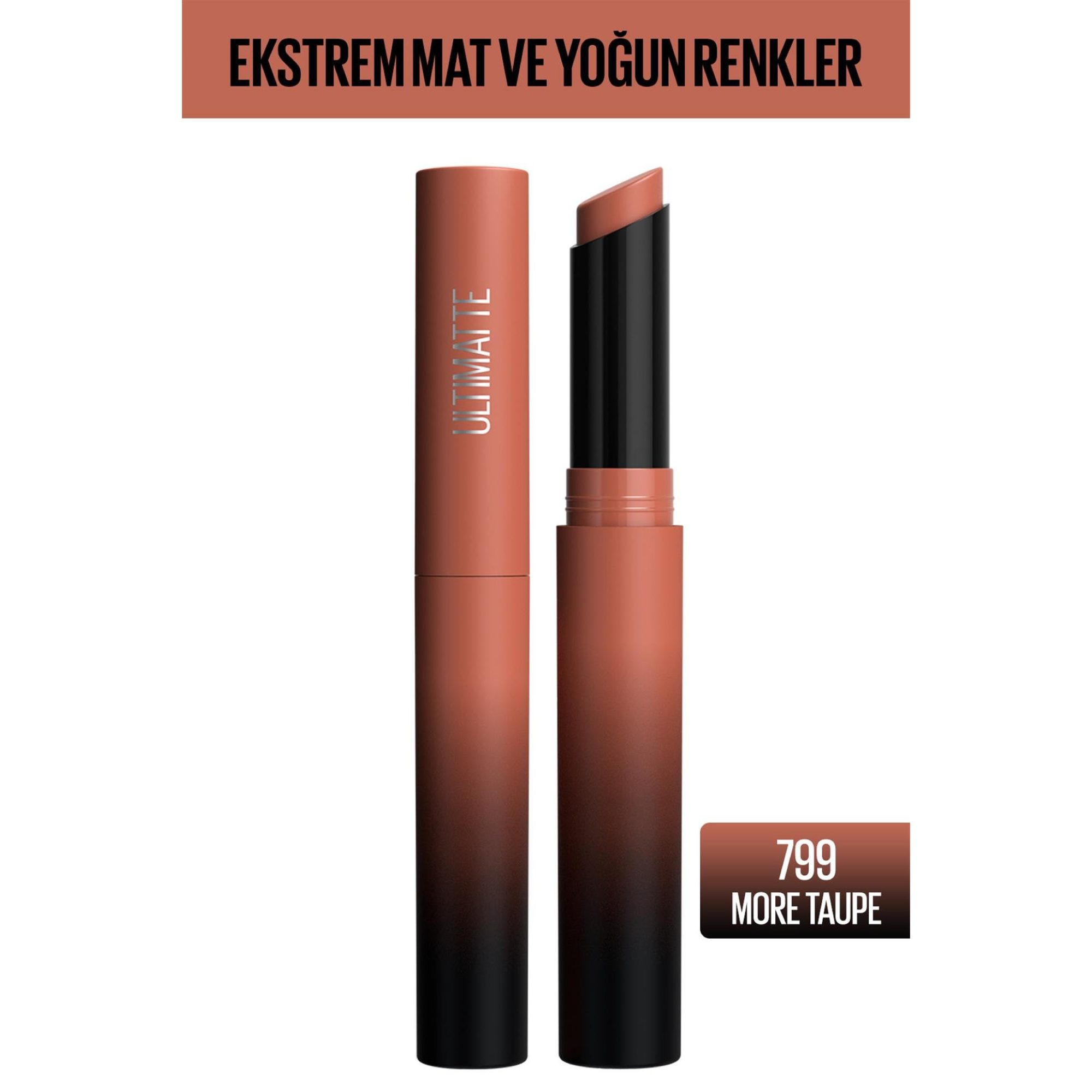 Maybelline New York Color Sensational Ultimatte Mat Ruj-799 More Taupe