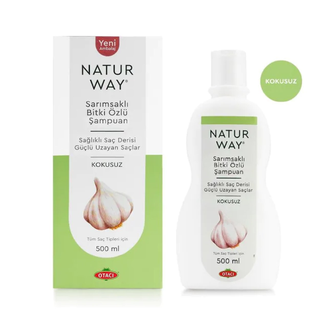 Natur Way Sarımsaklı Bitkisel Şampuan Kokusuz 500ml