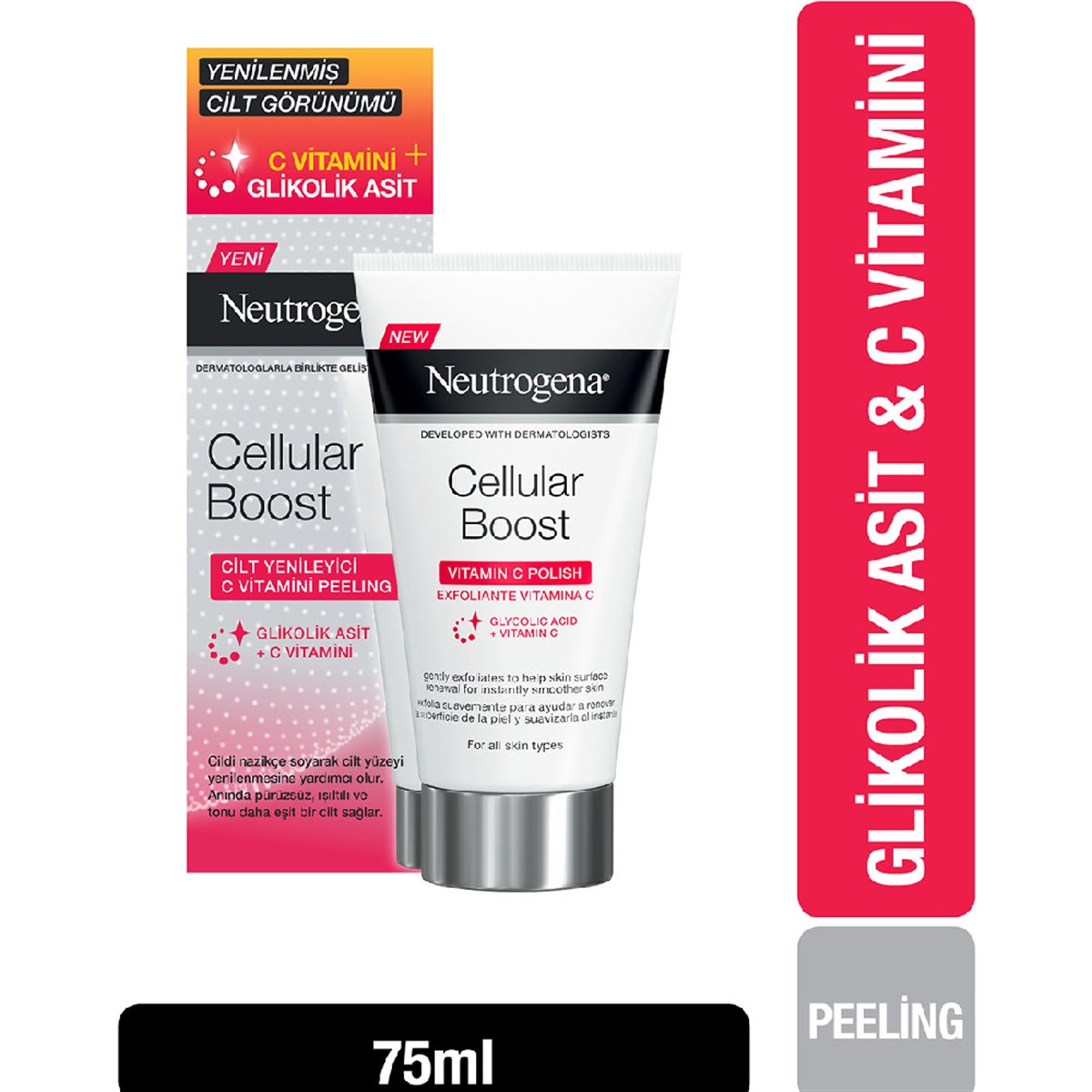 Neutrogena Cellular Boost Cilt Yenileyici C Vitaminli Peeling 75ml