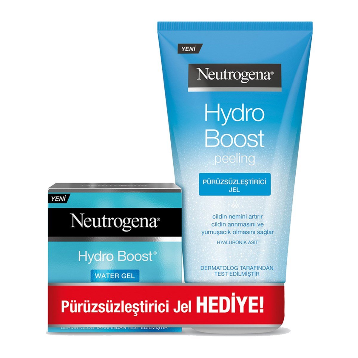 Neutrogena Hydro Boost Cilt Bakım Seti Yüz Kremi+Peeling Jeli - Platin