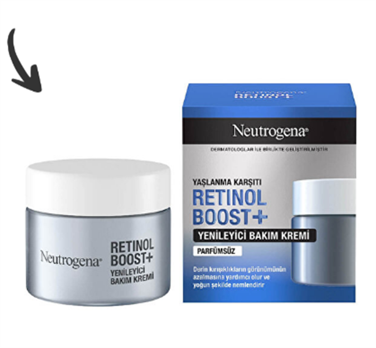 Neutrogena Retinol Boost + Yaşlanma Karşıtı Yenileyici Bakım Kremi 50 ml