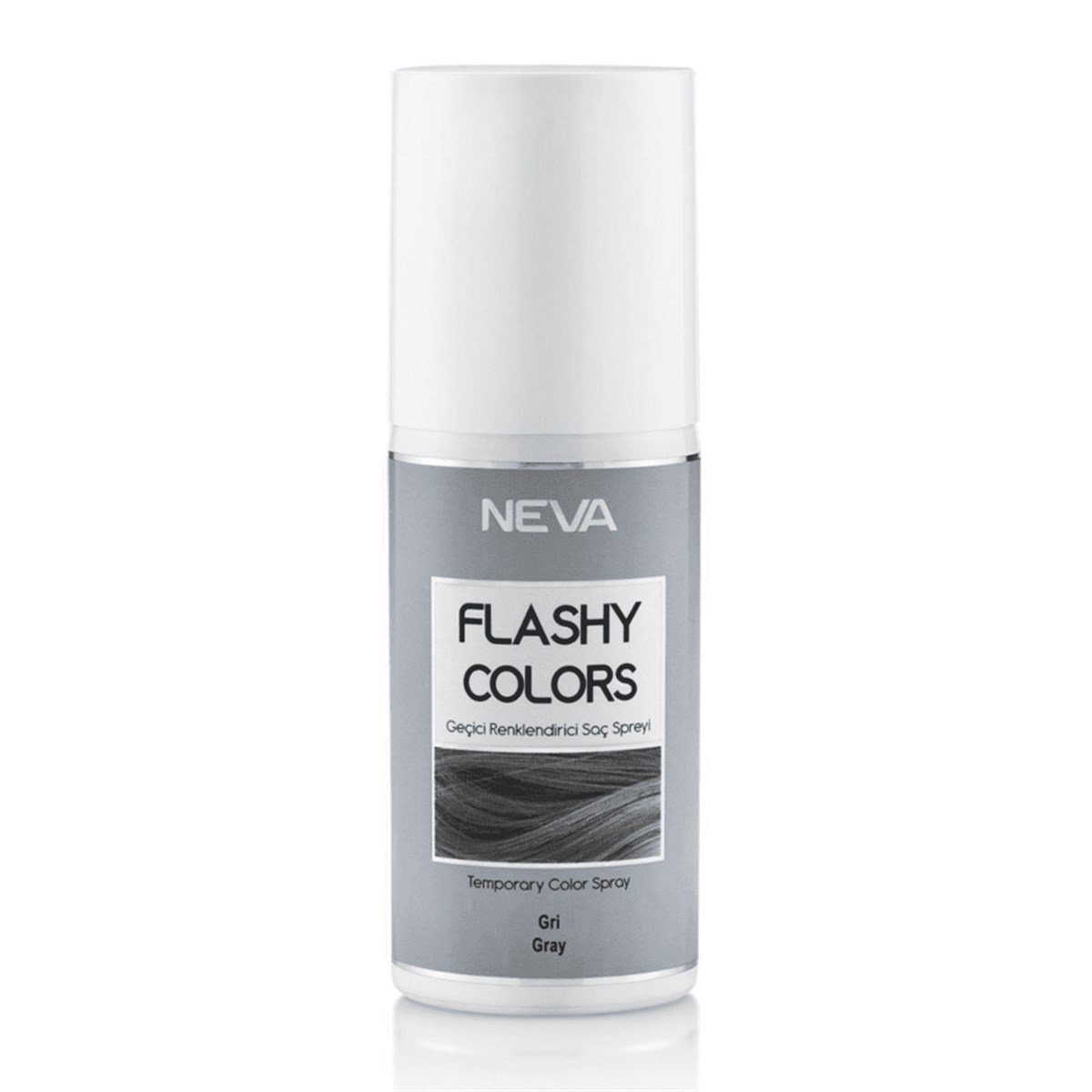 Neva Flashy Colors Geçici Renklendirici Saç Spreyi Gri 75 ml 