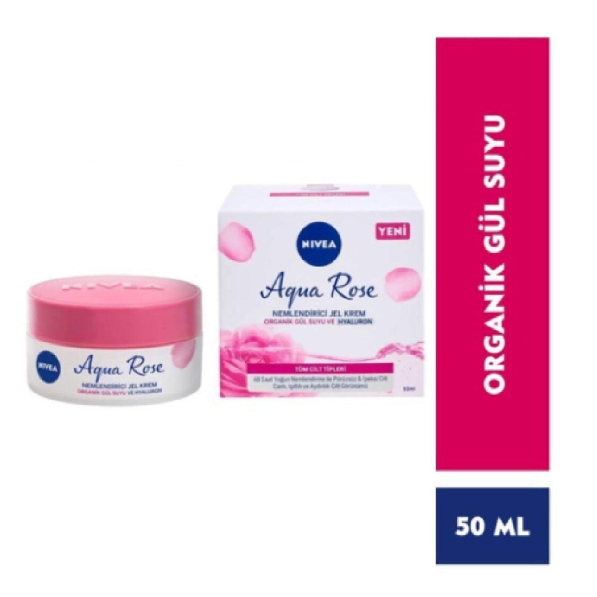Nivea Aqua Rose Nemlendirici Jel Krem Tüm Ciltler 50ml