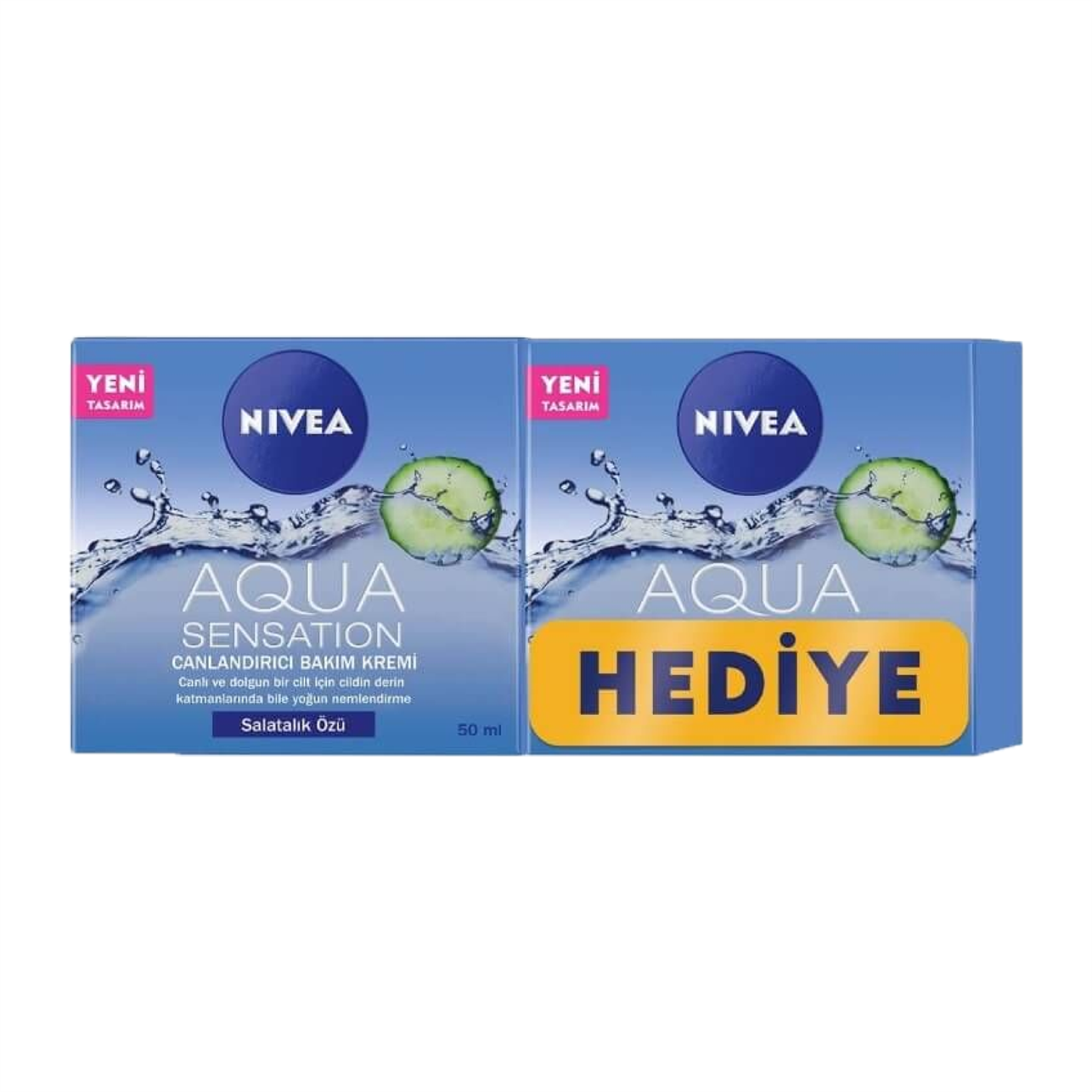 Nivea Aqua Sensation Canlandırıcı Bakım Kremi 50 ml + Nivea Aqua Sensation  Canlandırıcı Bakım Kremi 50 ml - Platin
